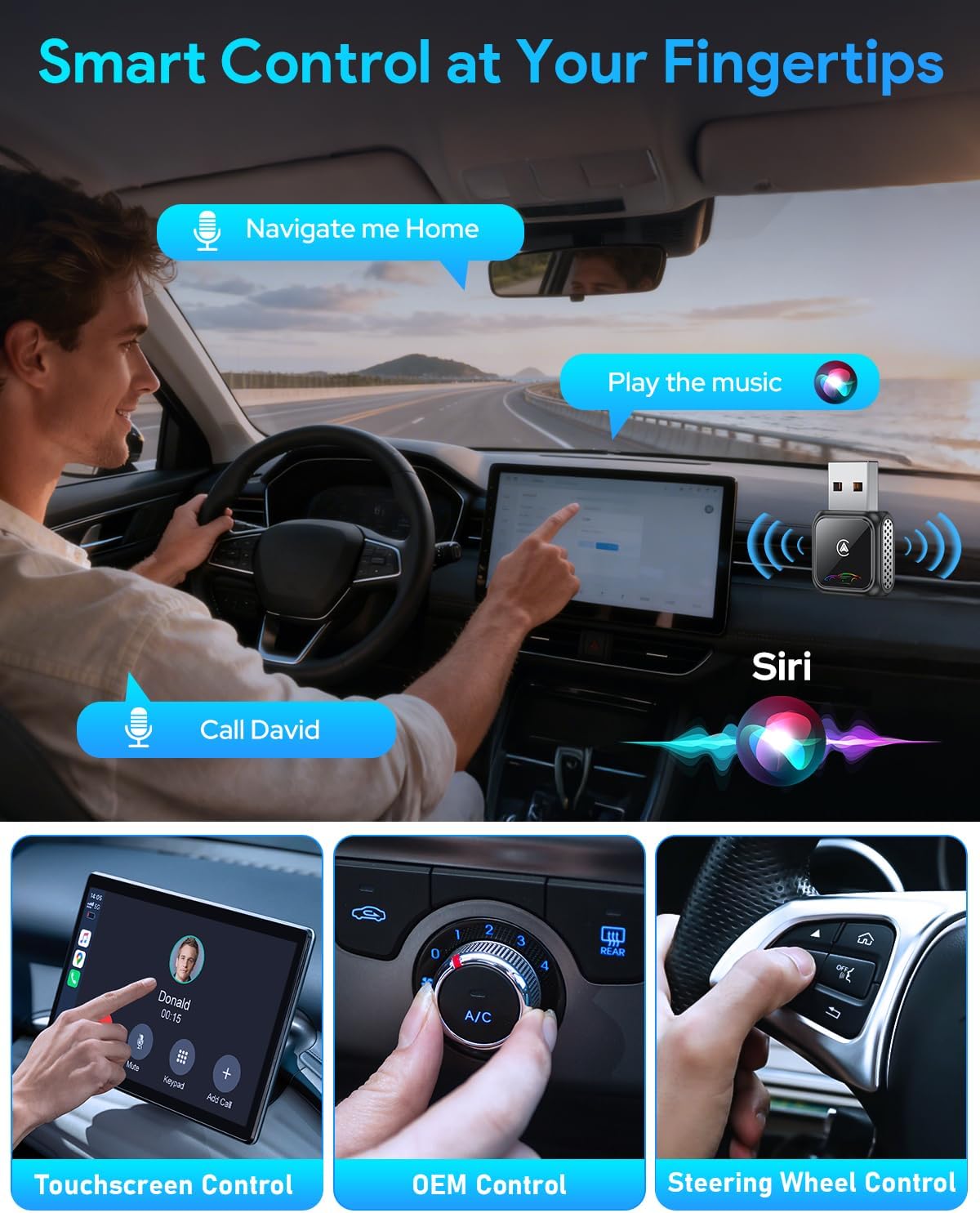 Thumbnail 6 de Super Mini Wireless CarPlay Adapter (Latest Upgraded)