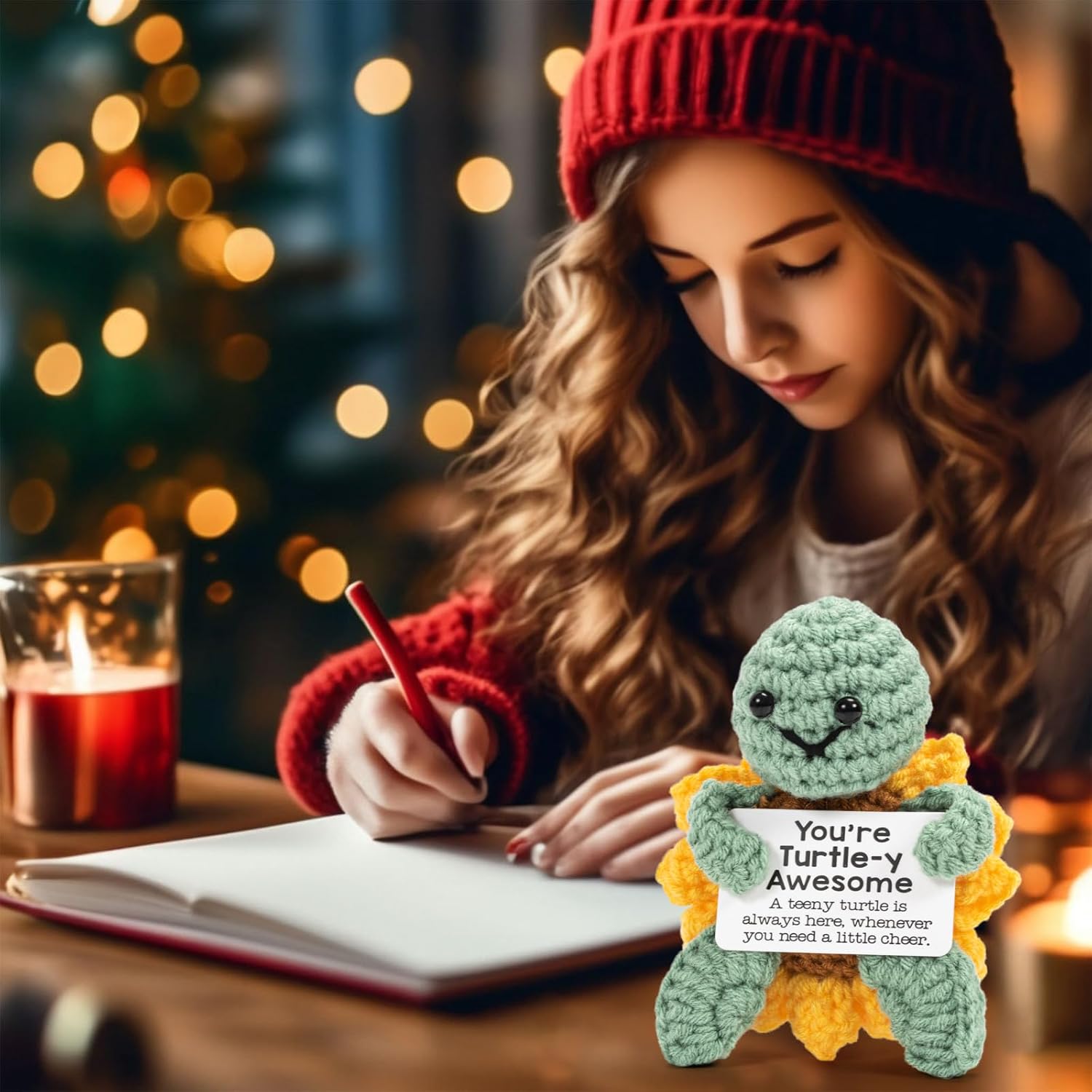 Thumbnail 6 de Bafiwu Funny Positive Turtle crochet gift