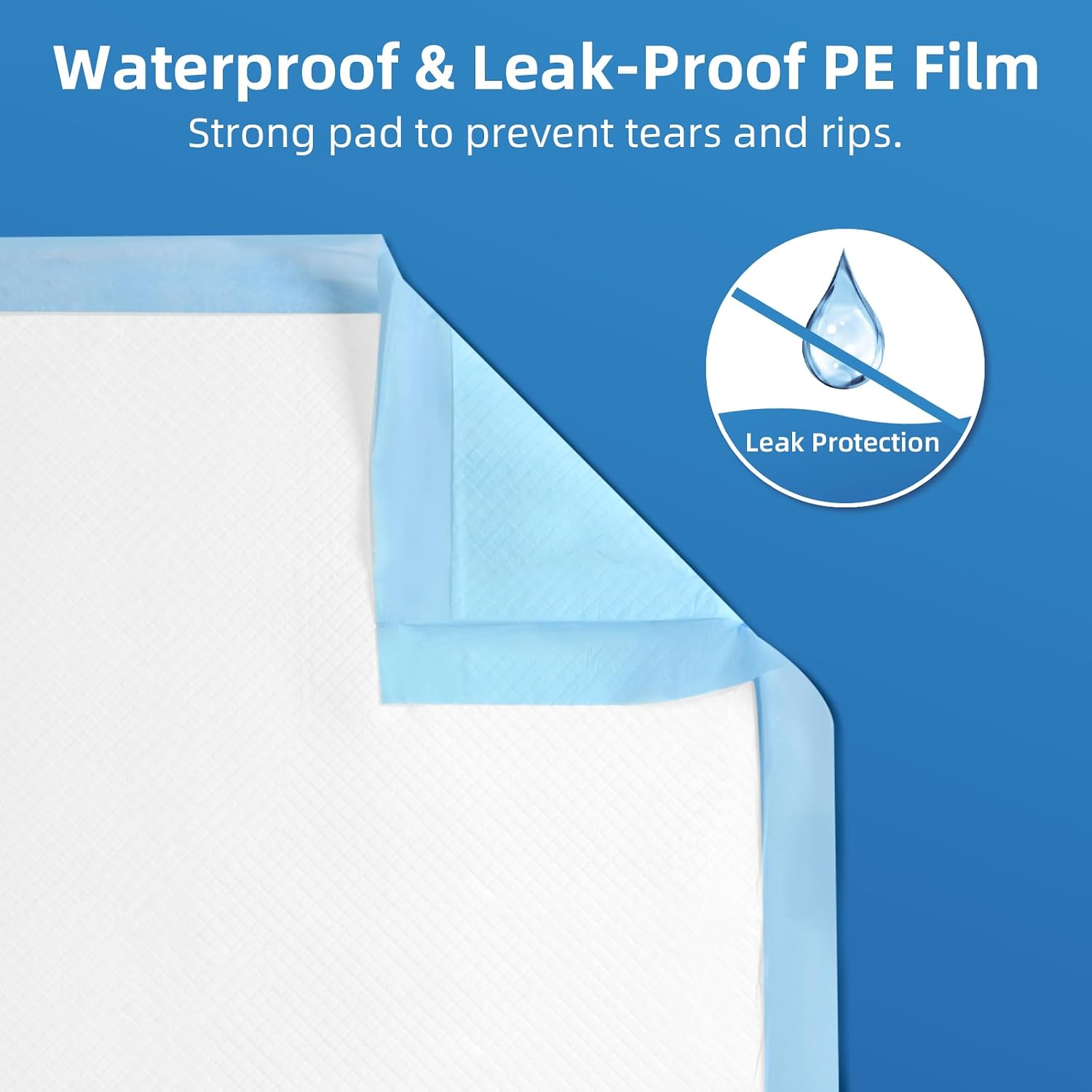 Thumbnail 4 de SOFYFINE 50 Count Bed Pads with Adhesive Strips (30"x36"), Heavy-Duty Absorbent Incontinence Underpads
