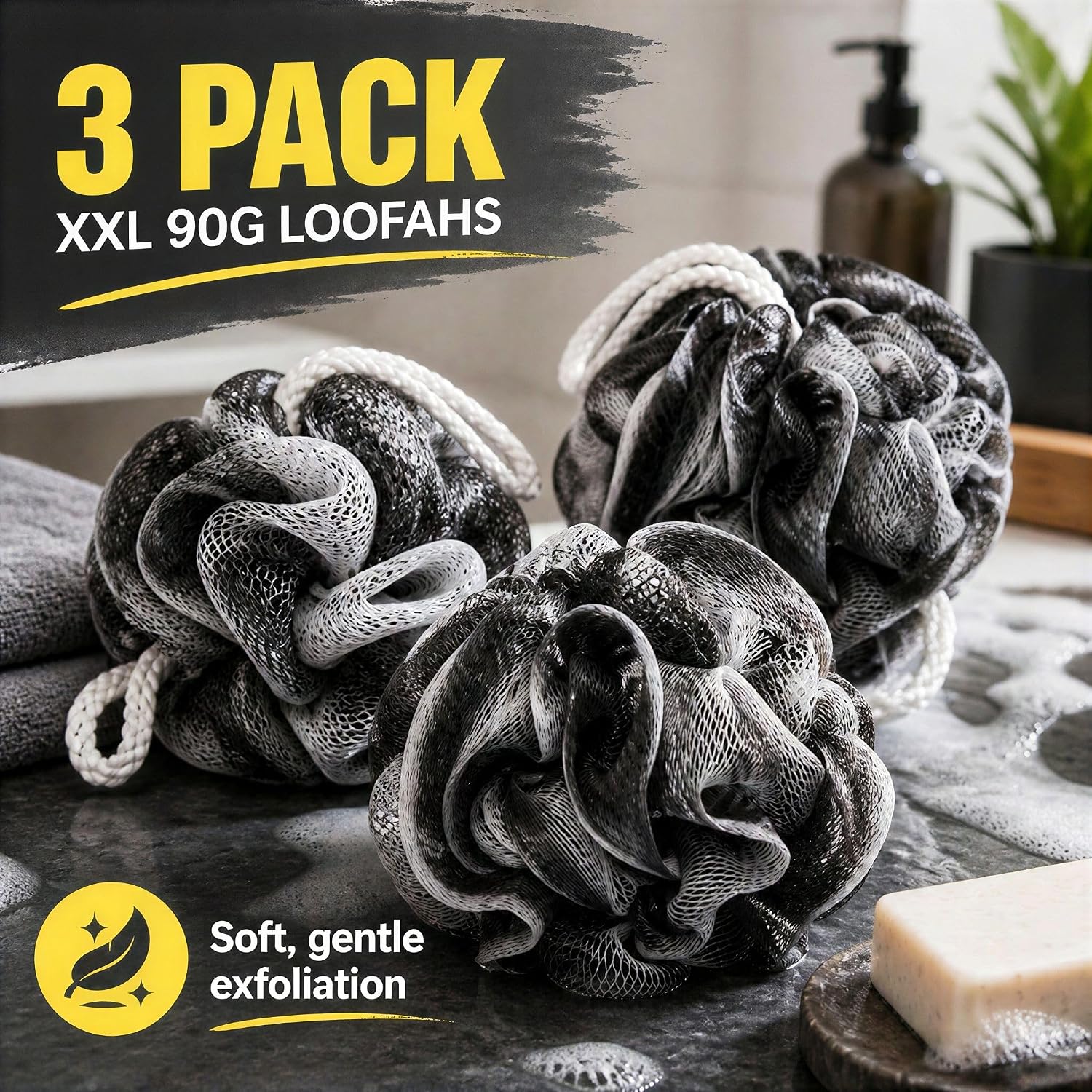 Thumbnail 1 de Tilcare Body Loofah, 3-Pack