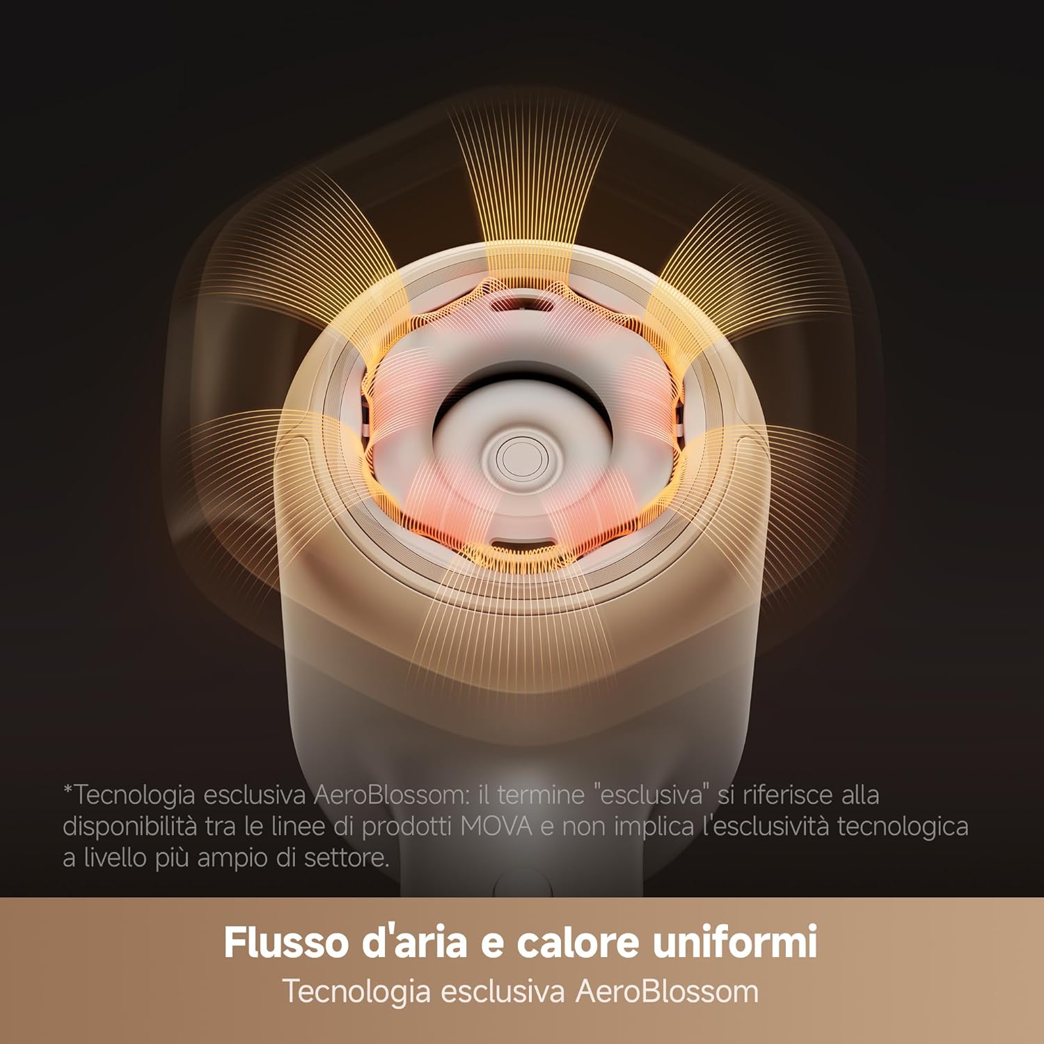 Thumbnail 2 de MOVA Shine 20 asciugacapelli con regolazione automatica e protezione al plasma, modalità multiple, oro