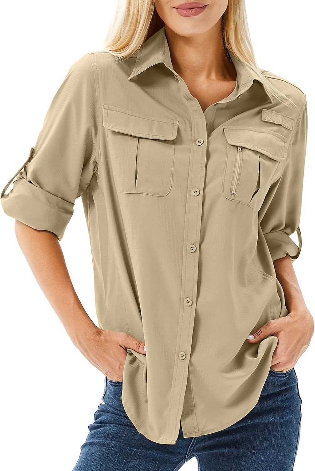 Detalle de Winebox Women’s UPF 50 Long Sleeve Sun Protection Shirt (Quick Dry, UPF 50)