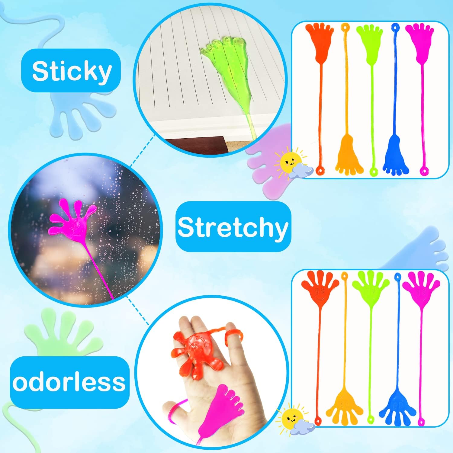 Thumbnail 4 de Sticky Hands & Feet Party Favors 30 Pack