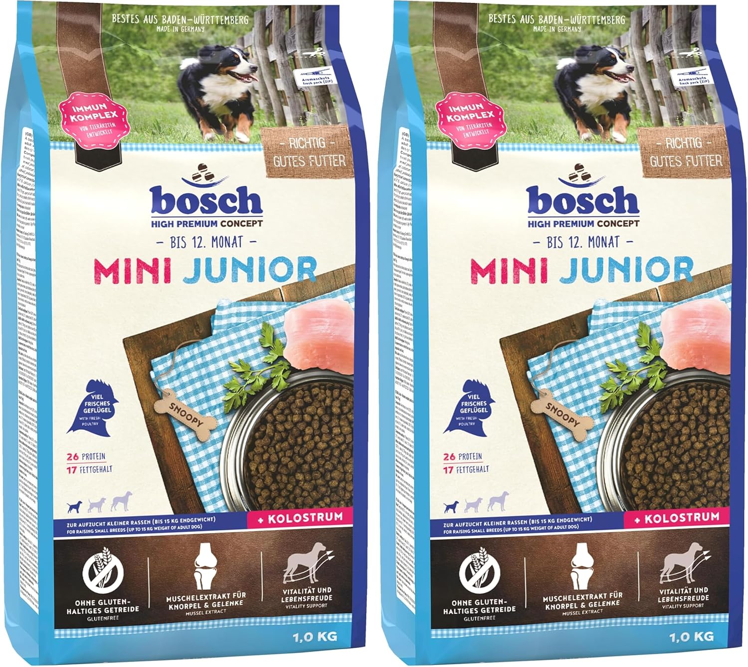 Detalle 2 de bosch HPC Mini Junior – Trockenfutter für Welpen kleiner Rassen (bis 15 kg) 1 x 3 kg