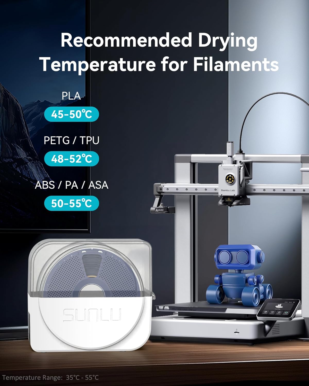 Thumbnail 5 de SUNLU S1 Plus Filamenttrockner 1.75–3.00 mm