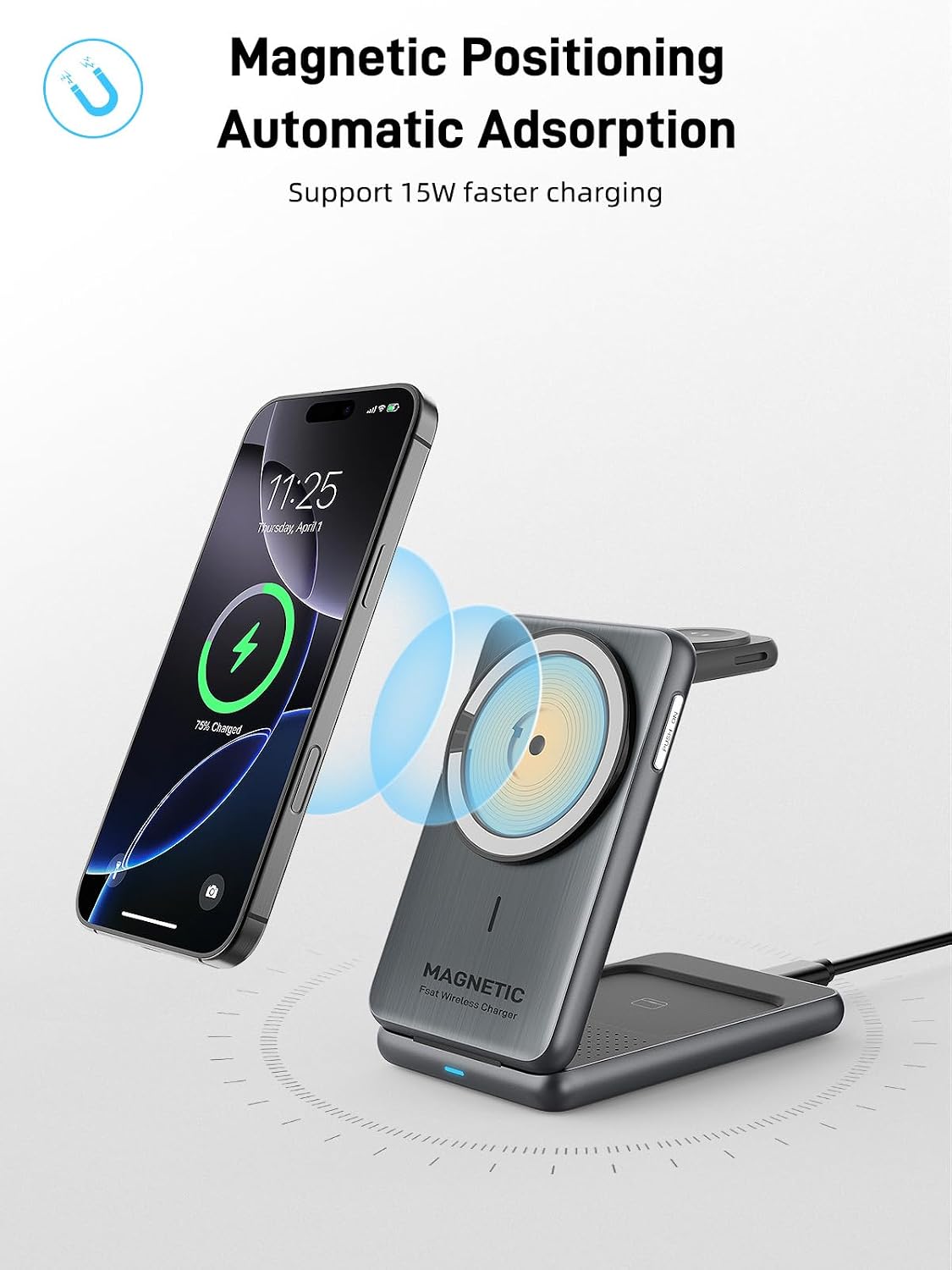 Thumbnail 3 de Kabellose 3‑in‑1 MagSafe Ladegerät von ZenGoose – Ladeabenteuer für iPhone, AirPods & Apple Watch