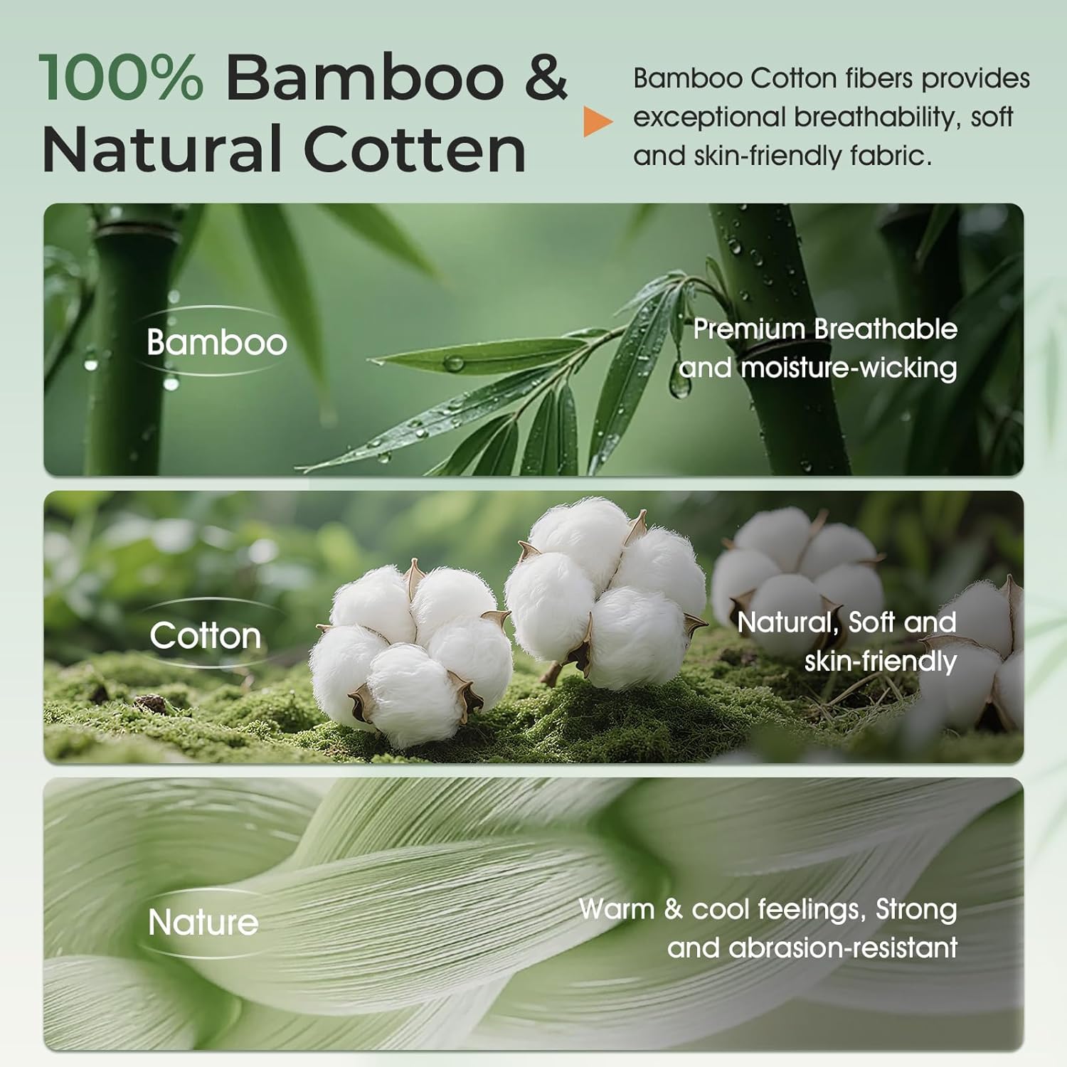 Thumbnail 1 de MUSICOZY Organic Bamboo Cotton Sleep Mask Headphones with 14H Playtime (Blackout 3D, Bluetooth 5.4)