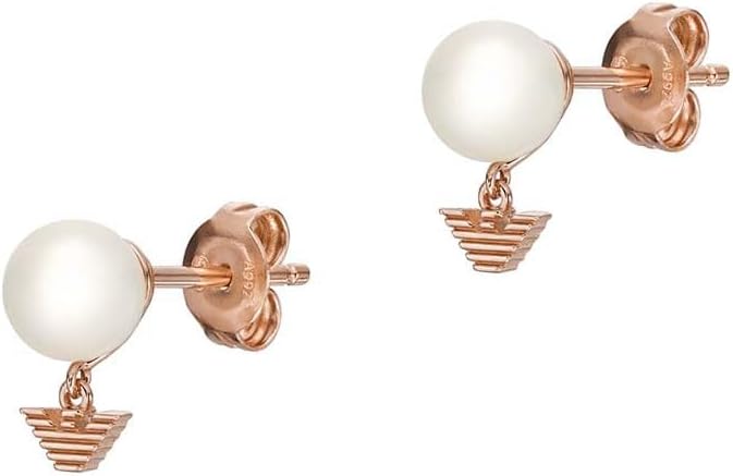 Thumbnail 1 de Emporio Armani Orecchini da donna: acciaio inox, chiusura push back, tono oro rosa e bianco