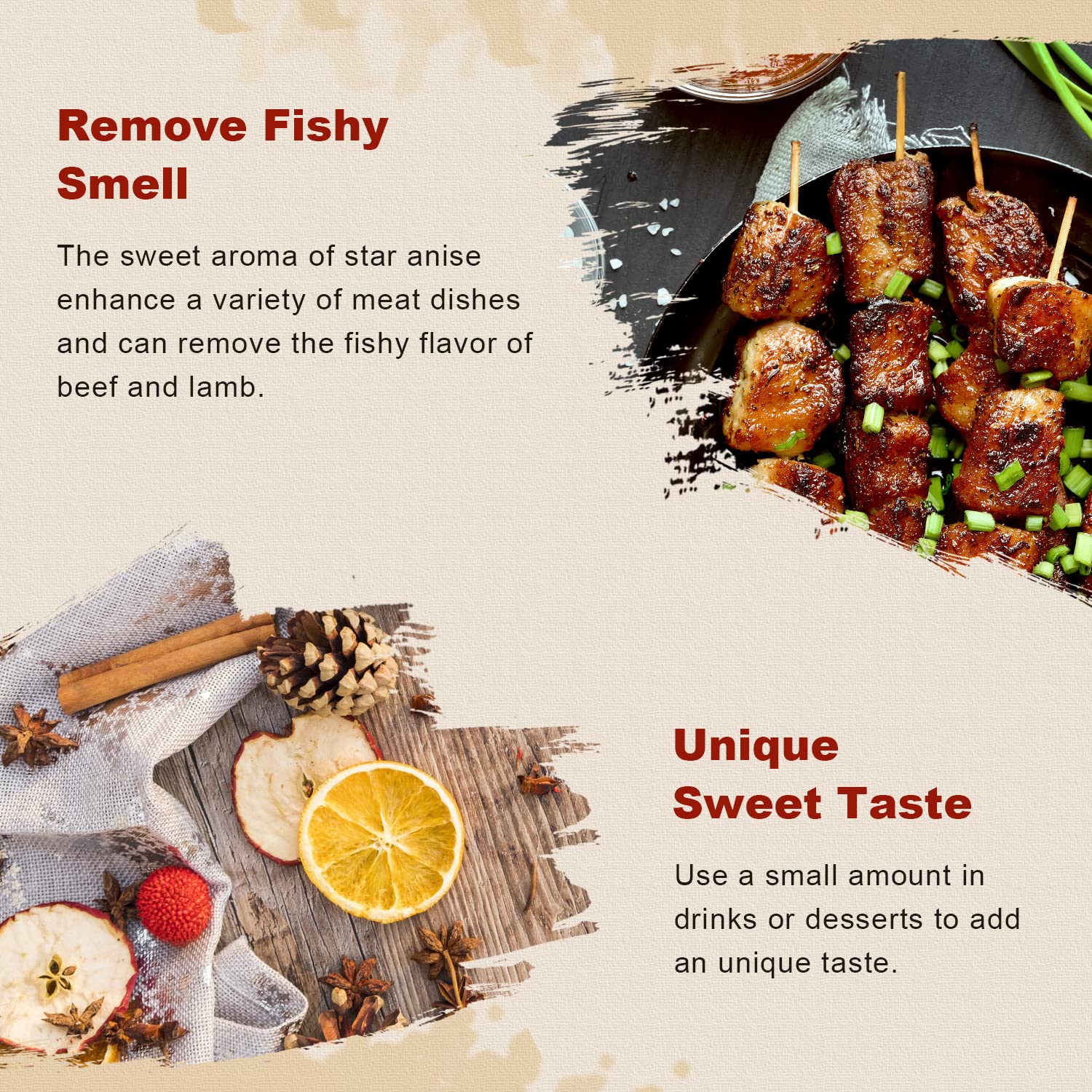 Detalle 2 de 52USA Whole Star Anise, Non-GMO Verified, Resealable Bag
