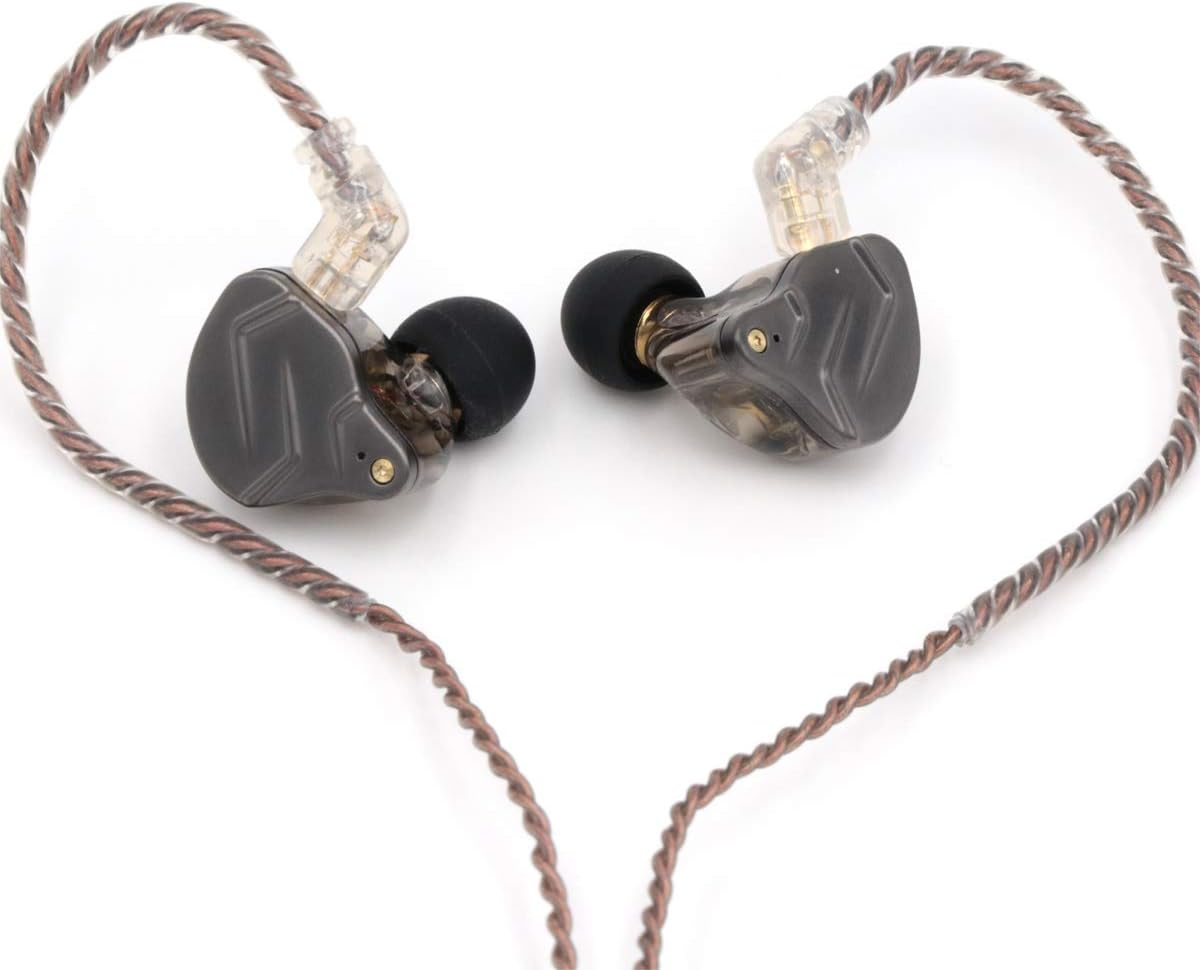 Detalle de Linsoul KZ ZSN Pro Dual Driver (1BA+1DD) auricolari ibridi in metallo con cavo staccabile a 2 pin e microfono