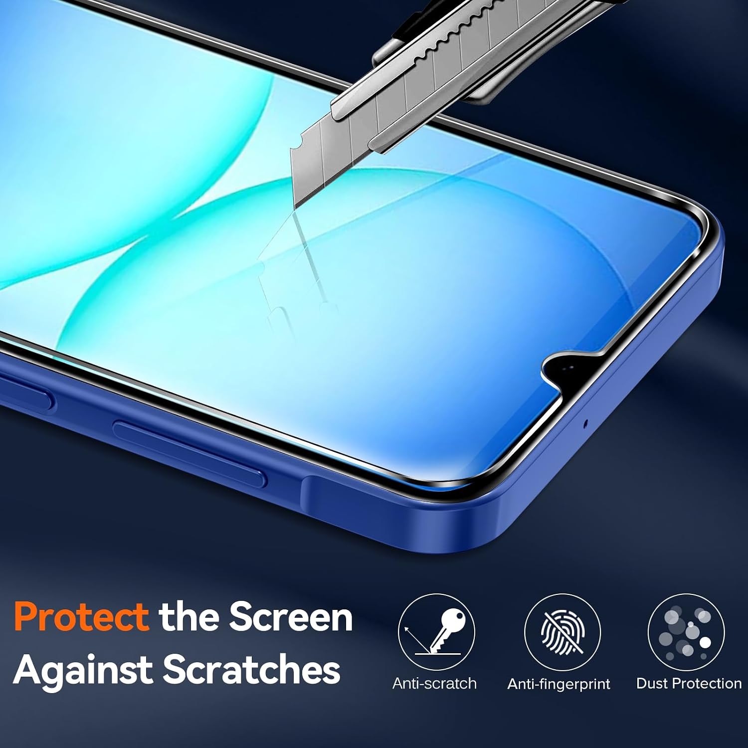 Detalle 2 de ivoler A17 clear case with tempered glass