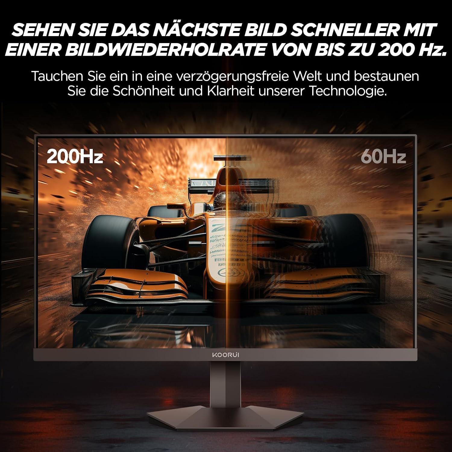 Detalle de KOORUI Gaming Monitor 24 Zoll – 170 Hz, FHD, Adaptive Sync, HDMI 1.4