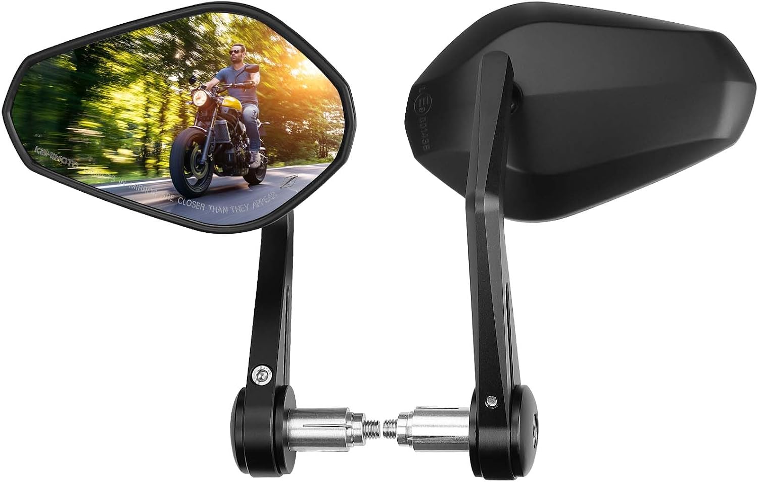 Thumbnail 6 de KEMIMOTO Specchietti Moto Universali, 7/8" 22mm – Specchio retrovisore per manubrio omologato E9