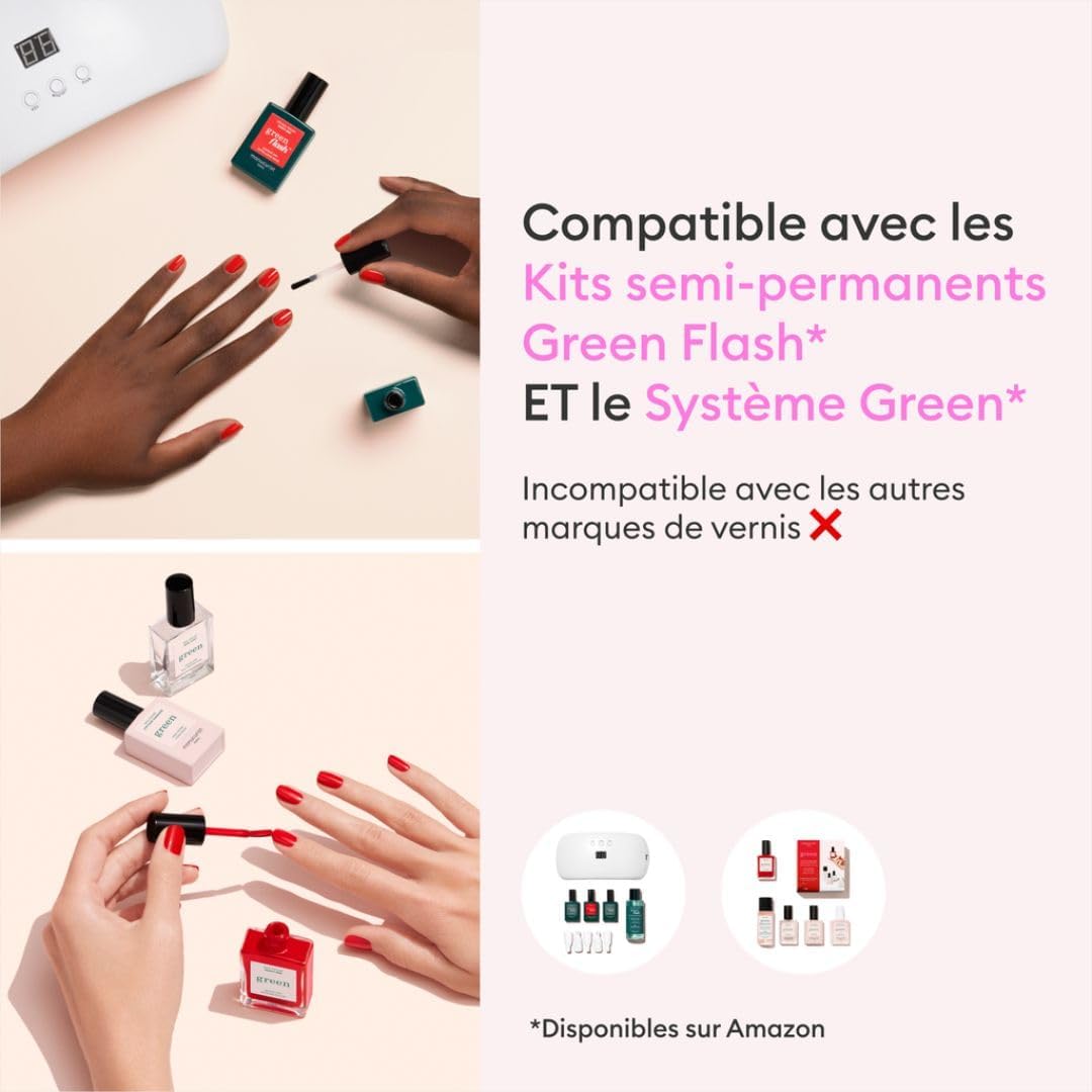 Detalle 2 de Manucurist Dissolvant Doux – Dissolvant Vernis Green Flash & Vernis Green, 100 ml, sans acetone