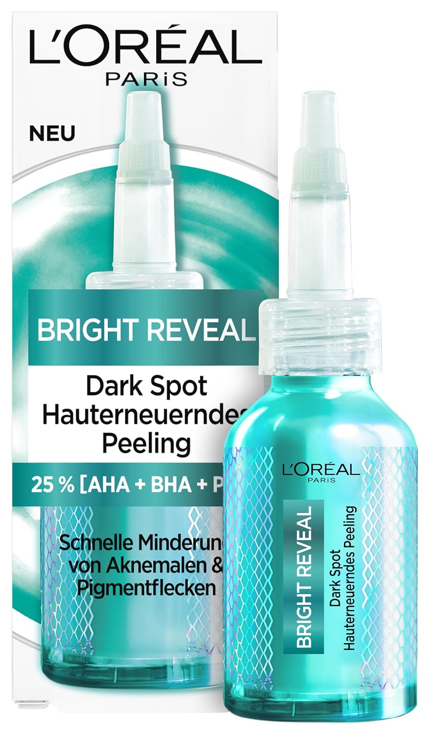 Detalle de L'Oréal Paris Bright Reveal Dark Spot Peeling mit Niacinamid & AHA – Hauterneuerndes Peeling, 25 ml