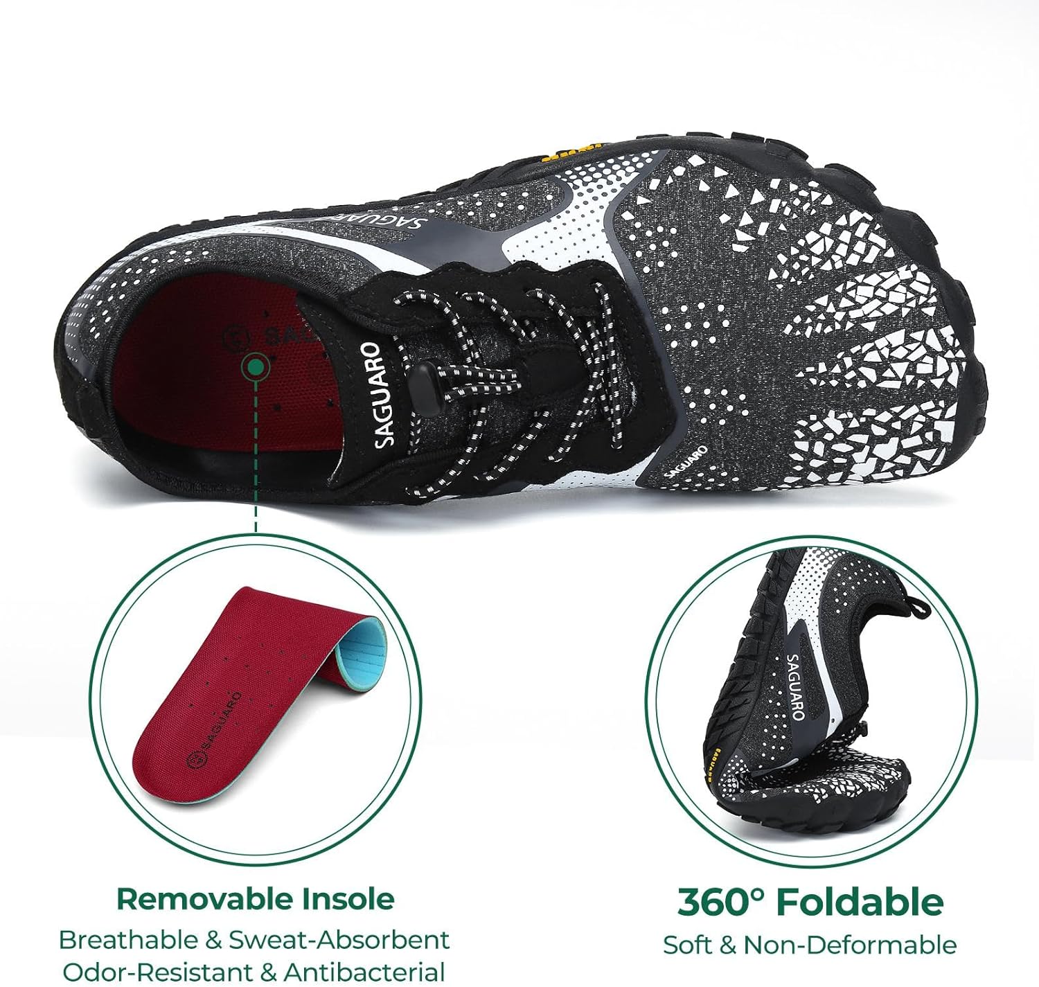 Thumbnail 3 de SAGUARO Homme/Femme Chaussure minimaliste légère antidérapante pour trail, running et fitness (EU 35 à 48)