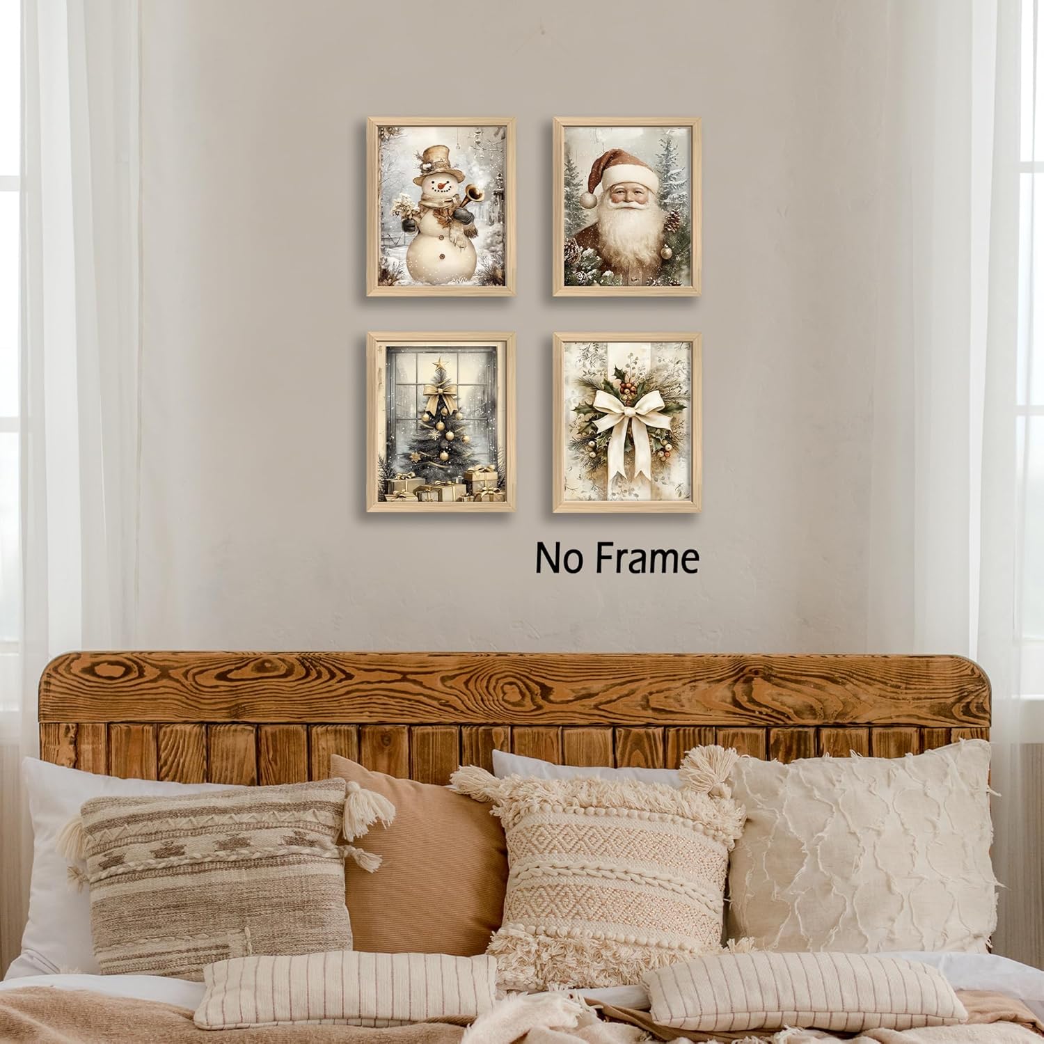 Thumbnail 4 de KSDUT Vintage Christmas Wall Art Set 12"x16" 🎨