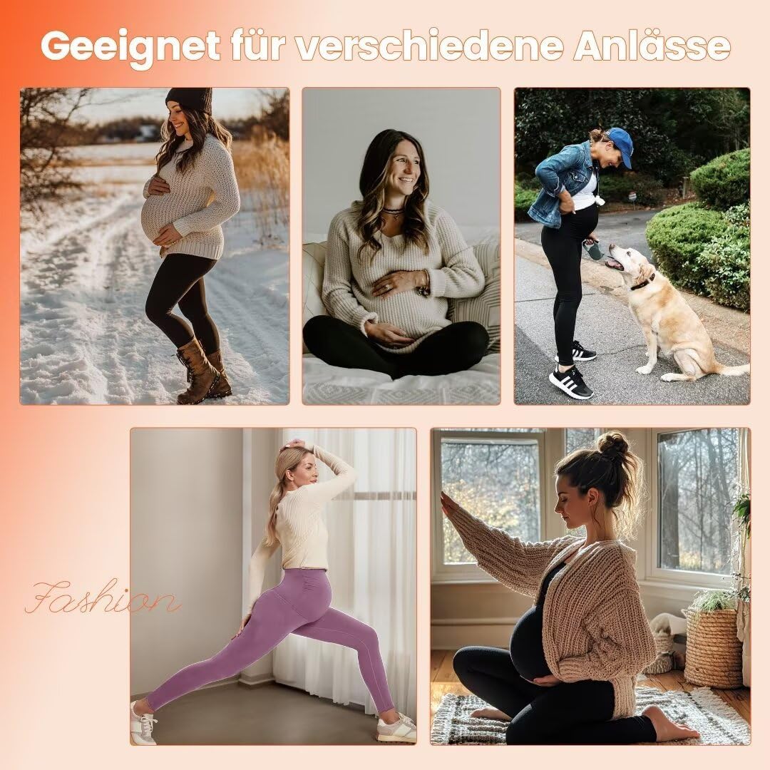 Thumbnail 5 de QGGQDD Thermo Umstandsleggings High Waist Schwangerschaftsleggings