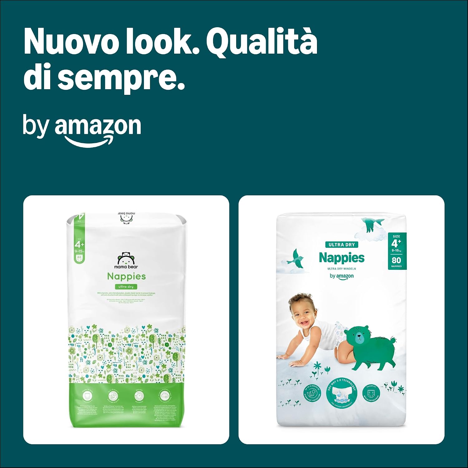 Thumbnail 1 de by Amazon 80 Ultra Dry Nappies Taglia 4+