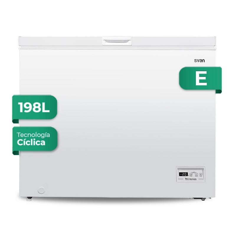 Detalle de Congelador SVAN SCH2002EDC 198 L Horizontal Blanco LED – Eficiencia y fiabilidad