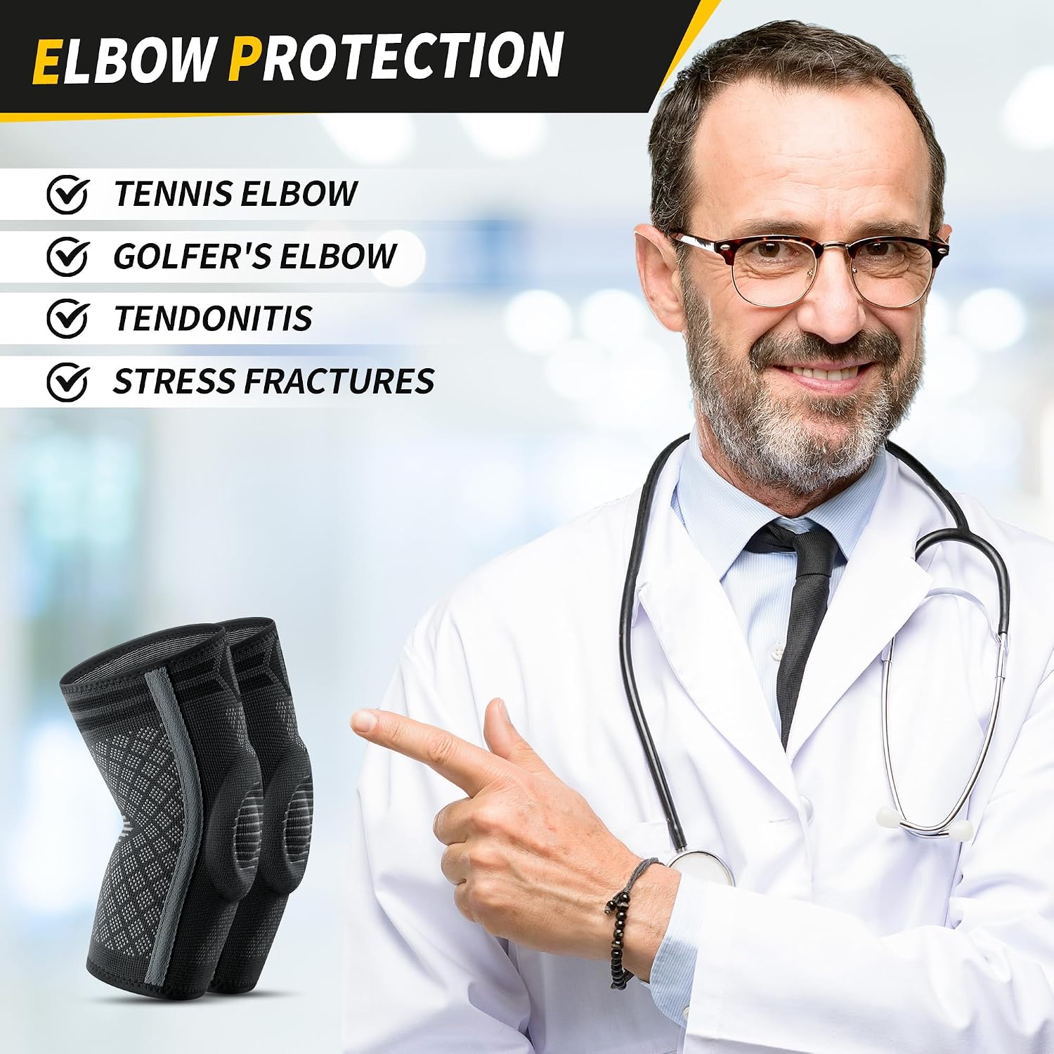 Detalle de CAMBIVO Elbow Support 2 Pack