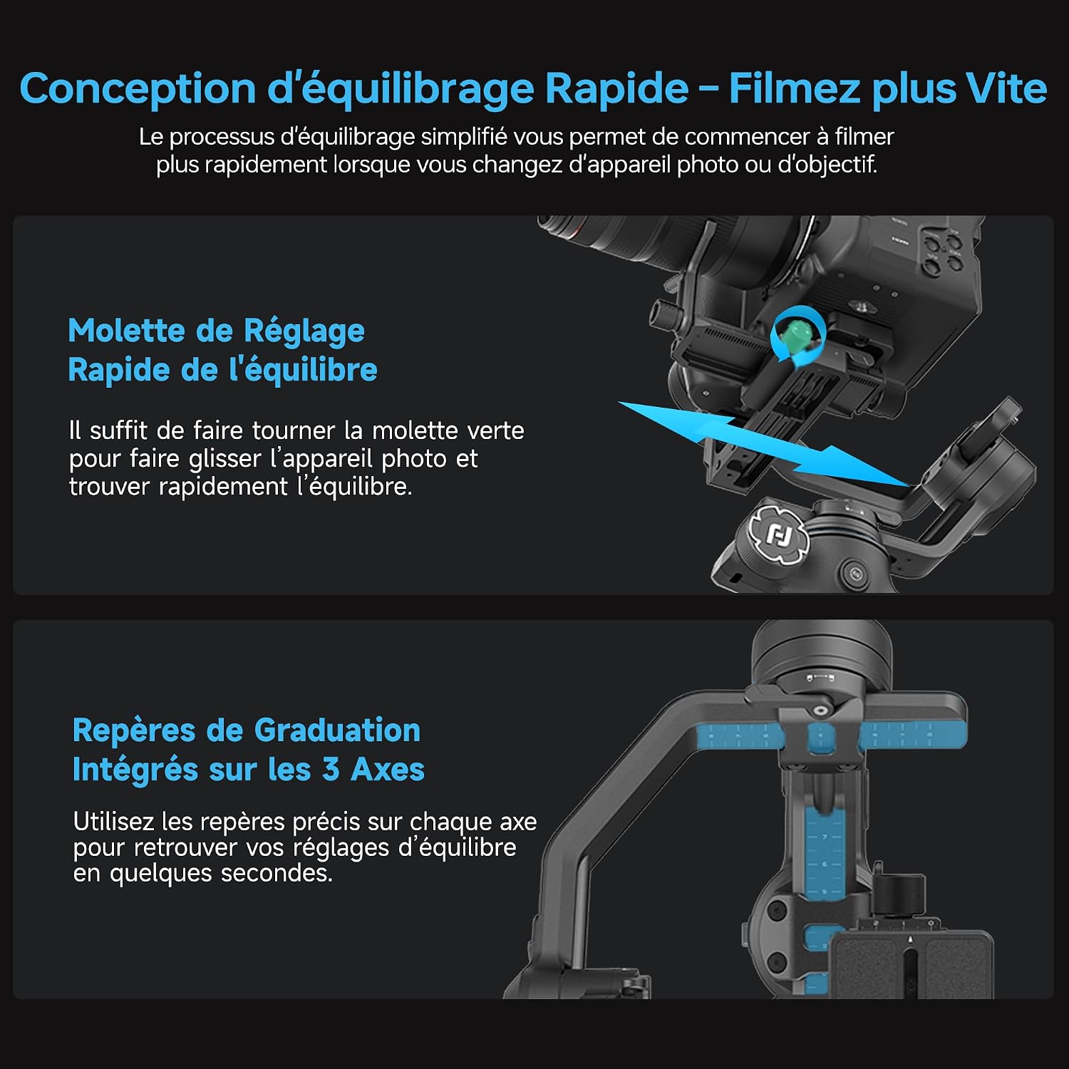 Detalle 2 de FeiyuTech SCORP-C 2 stabilisateur 3,5 kg
