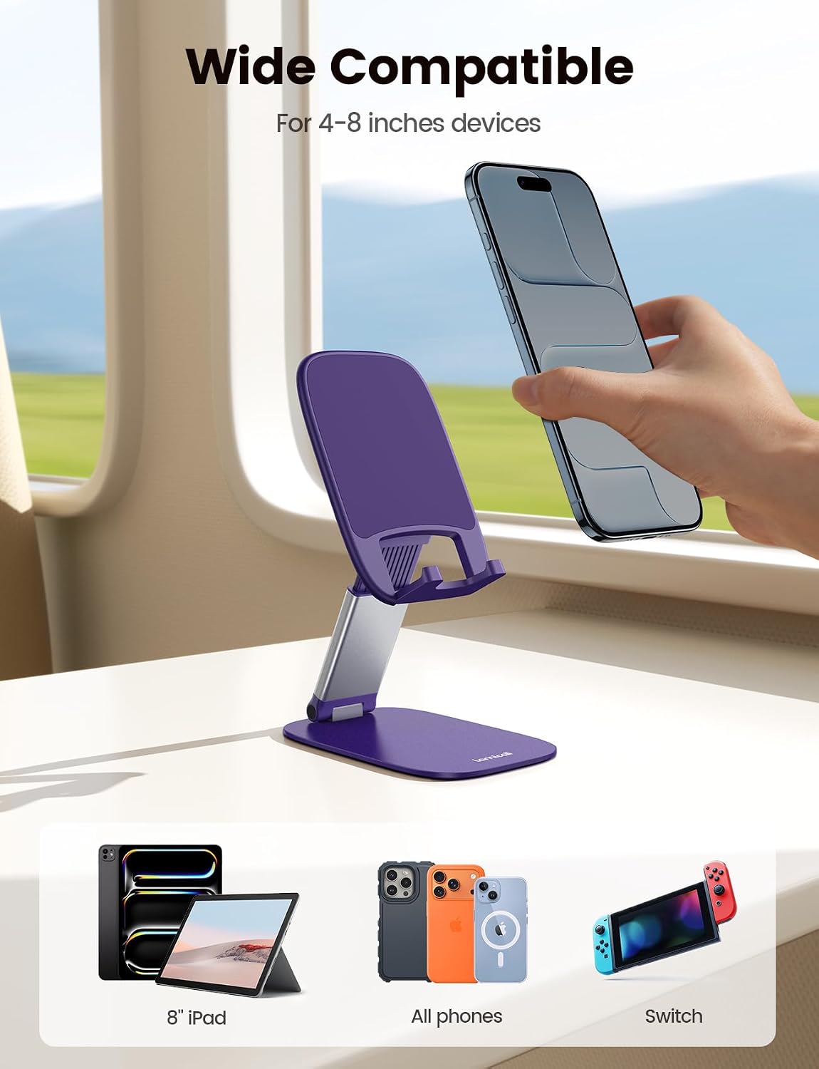Thumbnail 5 de Lamicall Ultra-Thin Purple Phone Holder