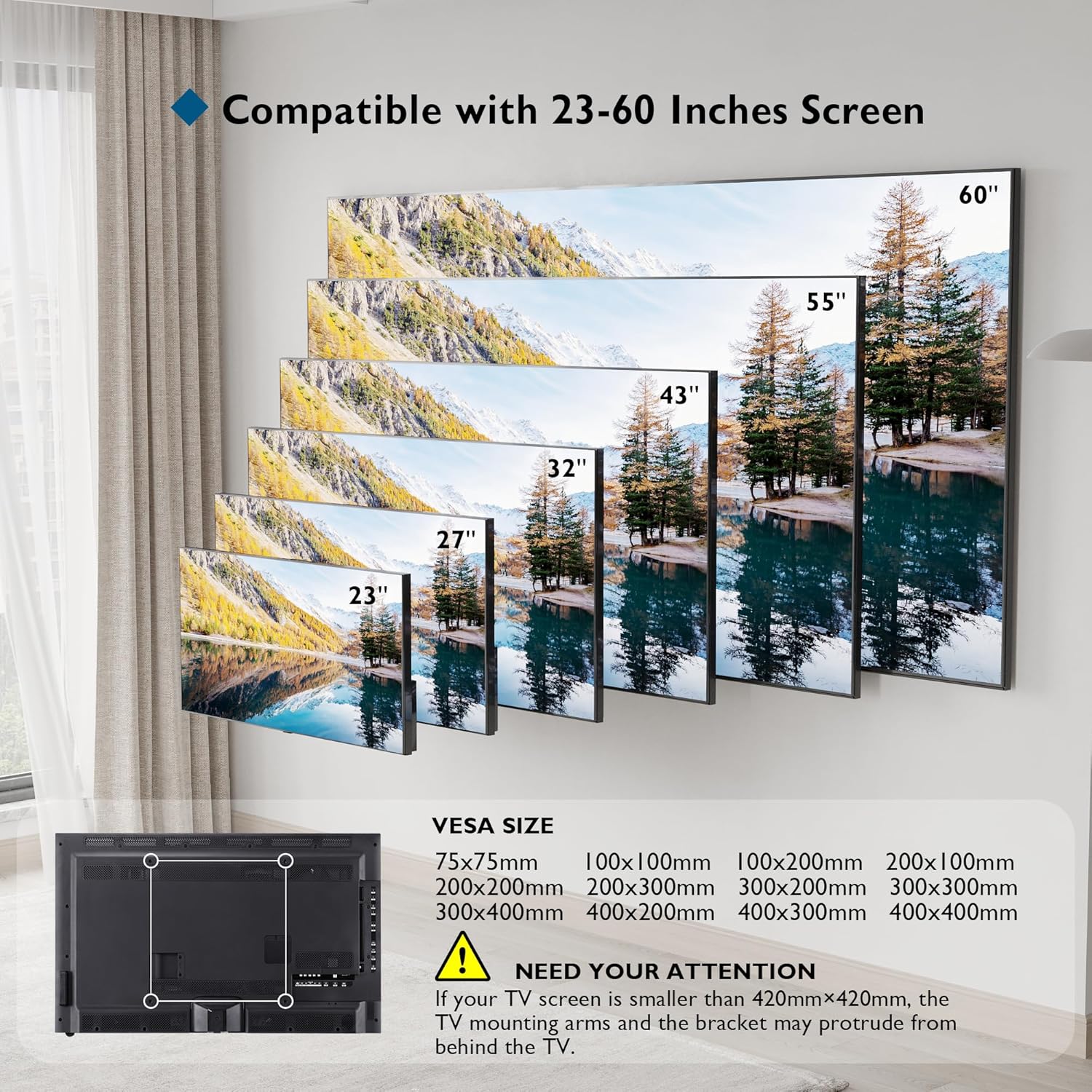 Thumbnail 3 de BONTEC Ultra Slim TV Wall Bracket 45kg