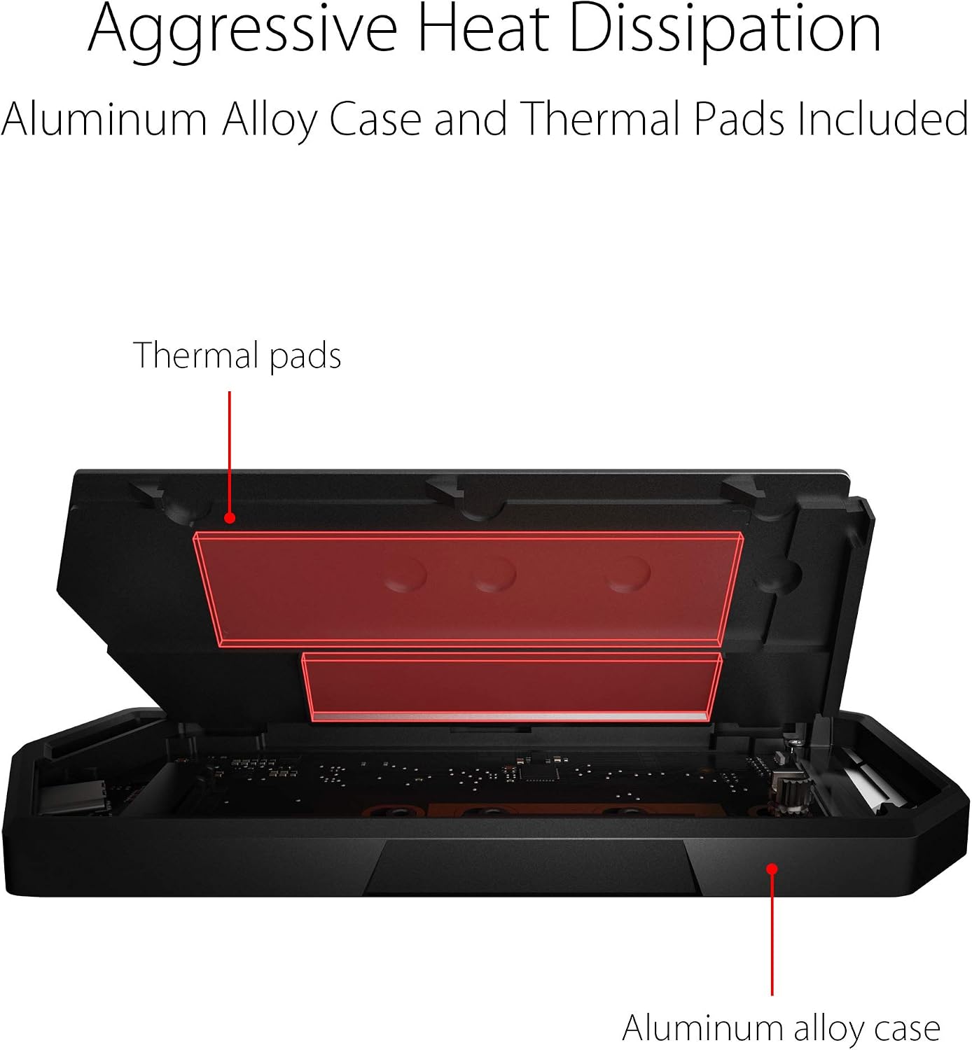 Detalle de ASUS ROG Strix Arion ESD-S1C M.2 NVMe SSD Enclosure, 10 Gbps USB-C