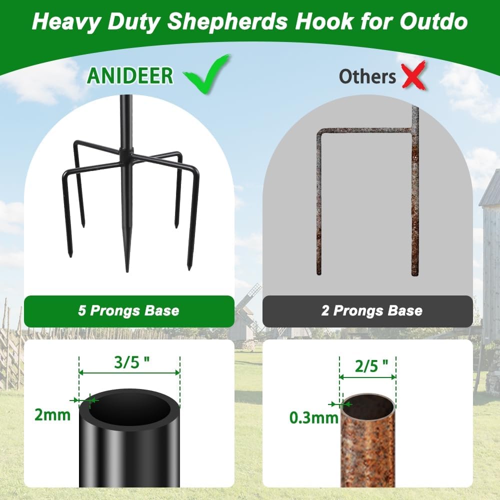 Detalle de Shepherd’s Hook Garden Stake, 48 inches