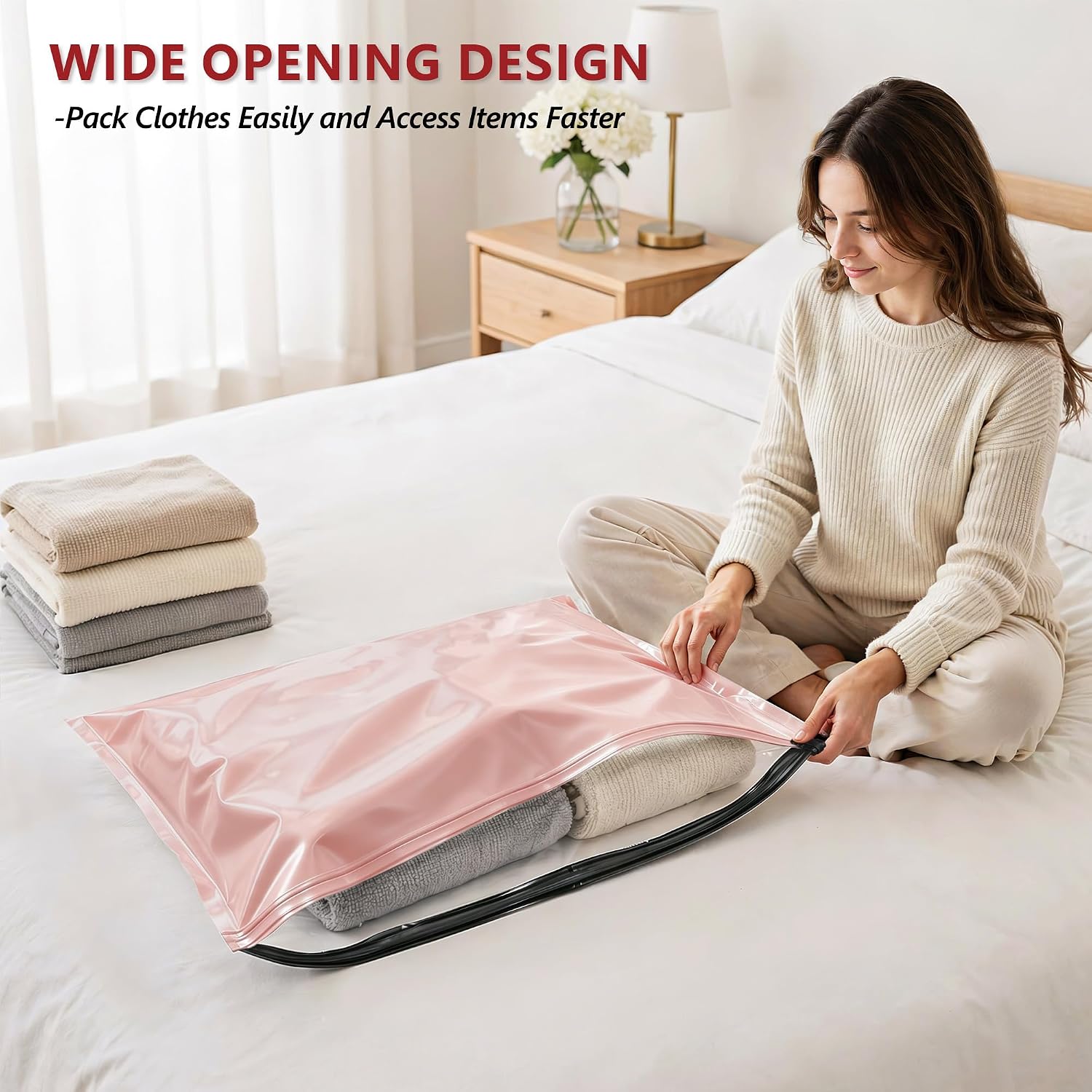 Detalle 2 de Travel Vacuum Bags with Cordless Pump, 18-Piece Set