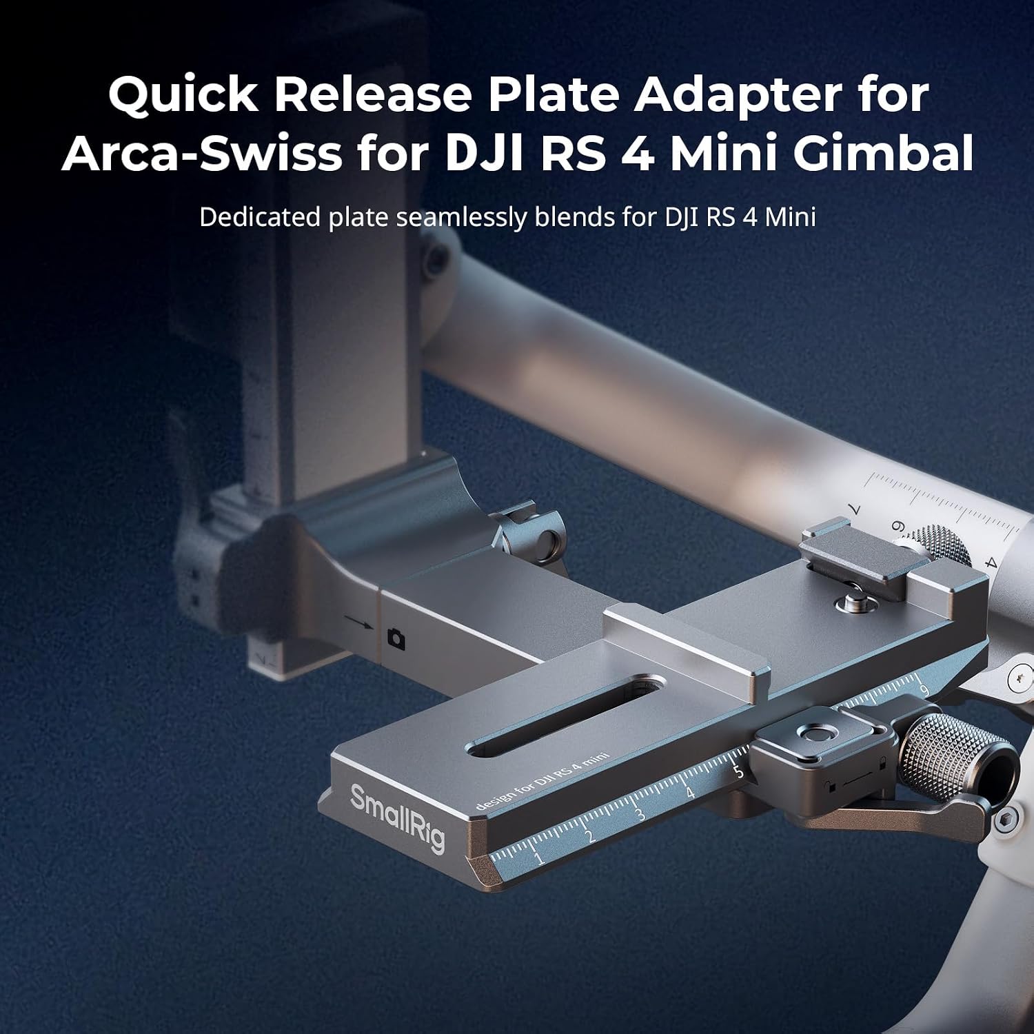 Thumbnail 6 de SMALLRIG 4,6-Zoll Schnellwechselplattenadapter für Arca-Swiss – DJI RS 4 Mini