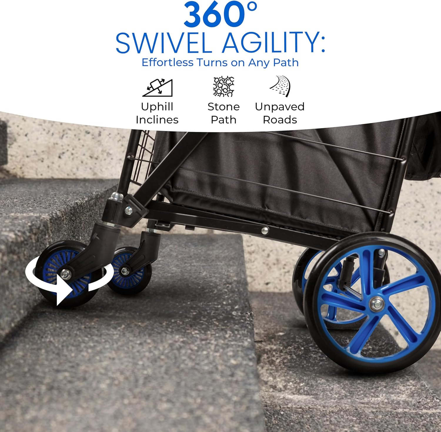 Thumbnail 4 de SereneLife Compact Foldable Trolley with Removable Liner 32kg