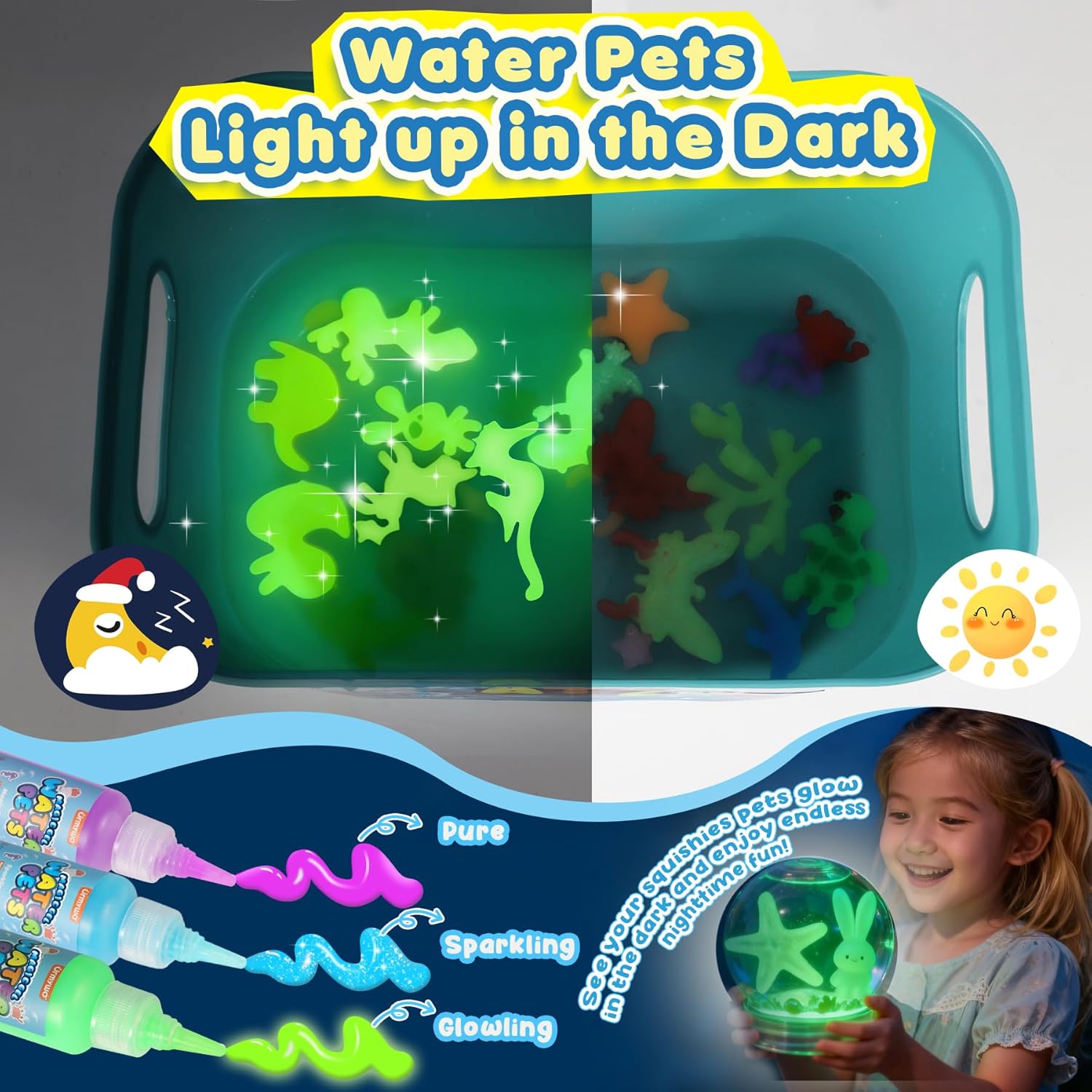 Thumbnail 4 de URMYWO Magic Water Elf Toy Kit – DIY 3D Magic Gel Pet Set with 20 gels & 24 moulds