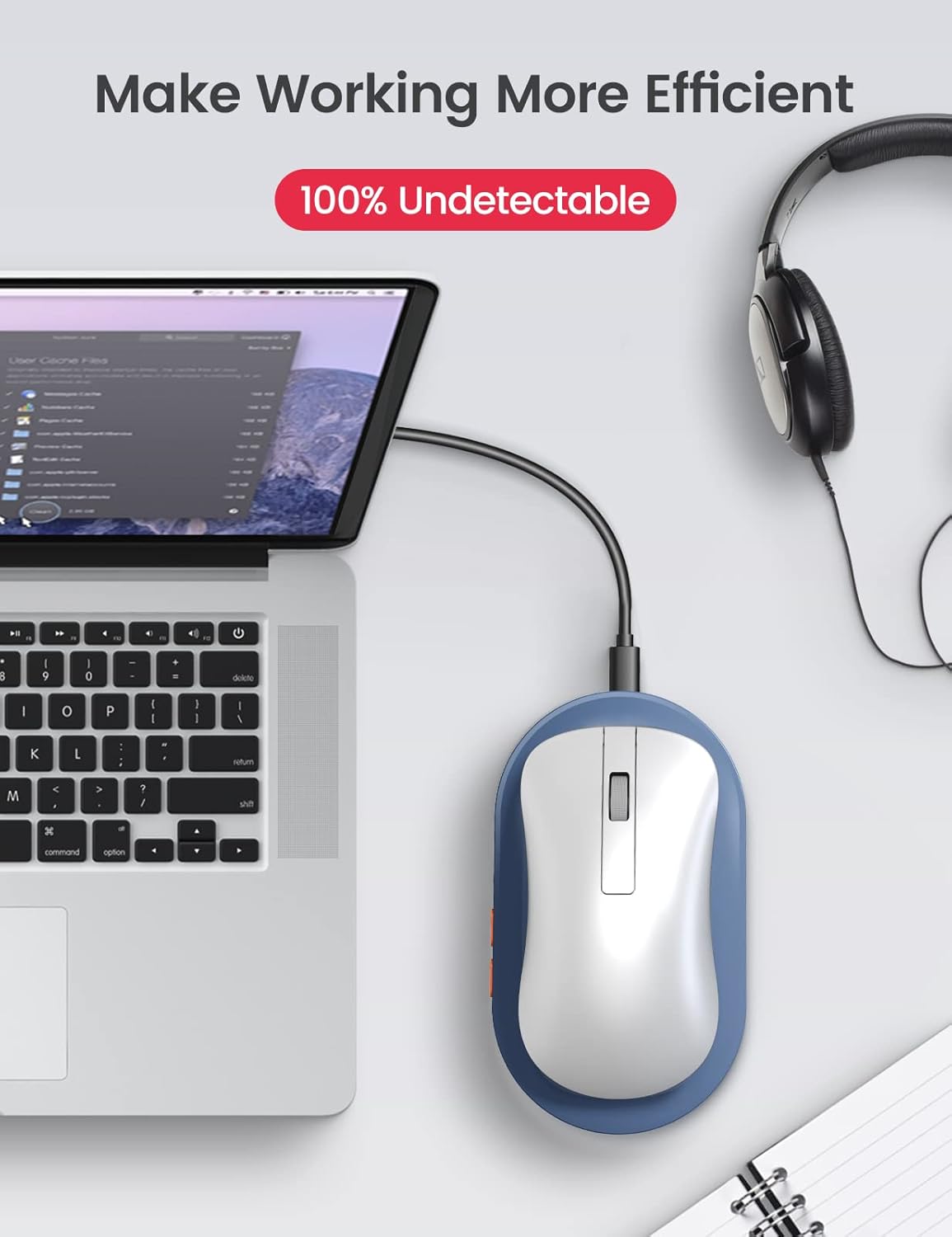 Detalle 2 de Vaydeer Ultra Slim Mouse Mover (Air 3) – Silent, Driver-Free Jiggler for PC