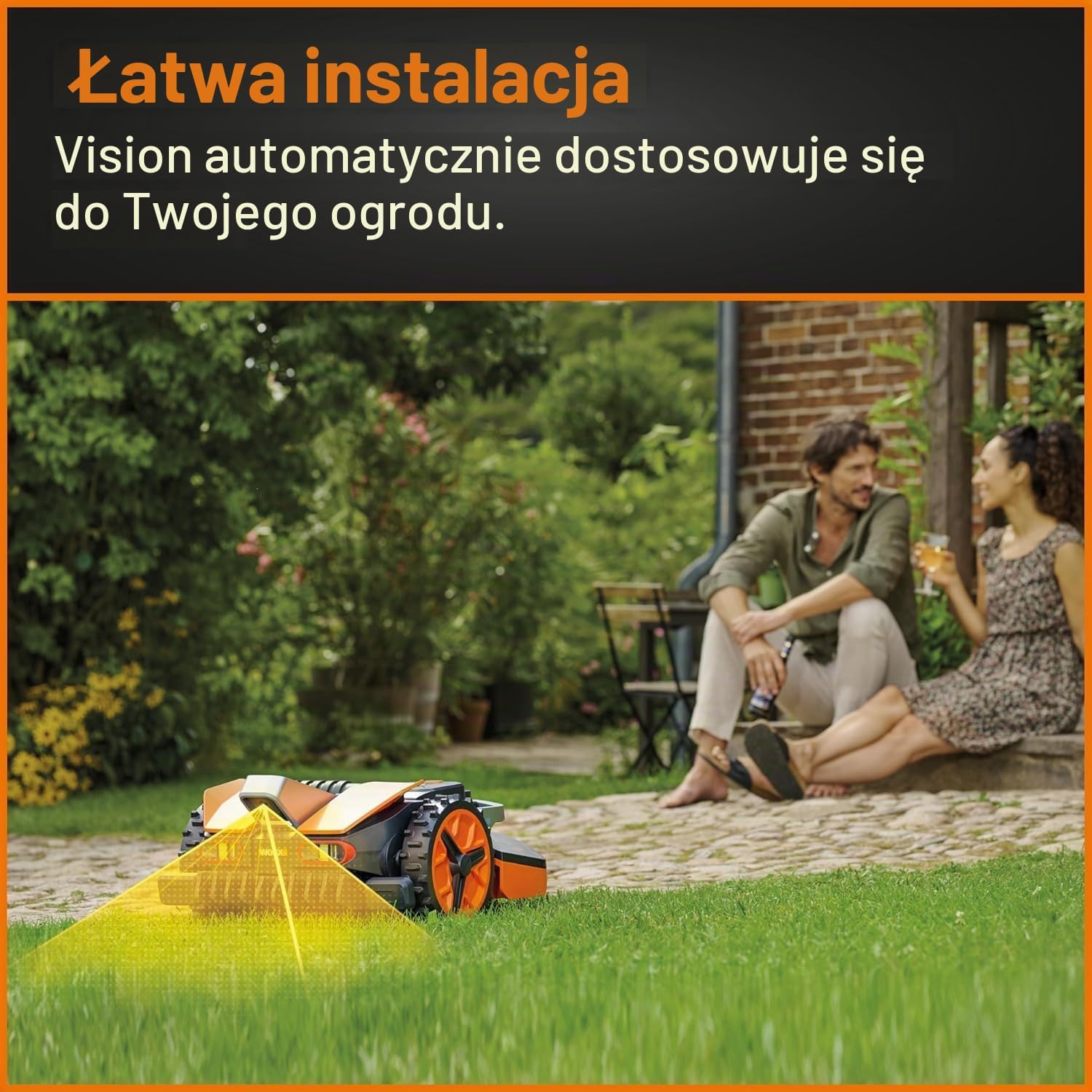 Detalle 2 de WORX Landroid Vision WR208E.1 – robot koszący do 800 m² z kamerą Full HD