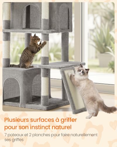 Thumbnail 4 de Feandrea Arbre à Chat Haut 184,5 cm – Tour de Jeux Robuste, Multi-Niveaux pour Chats de Toutes Tailles