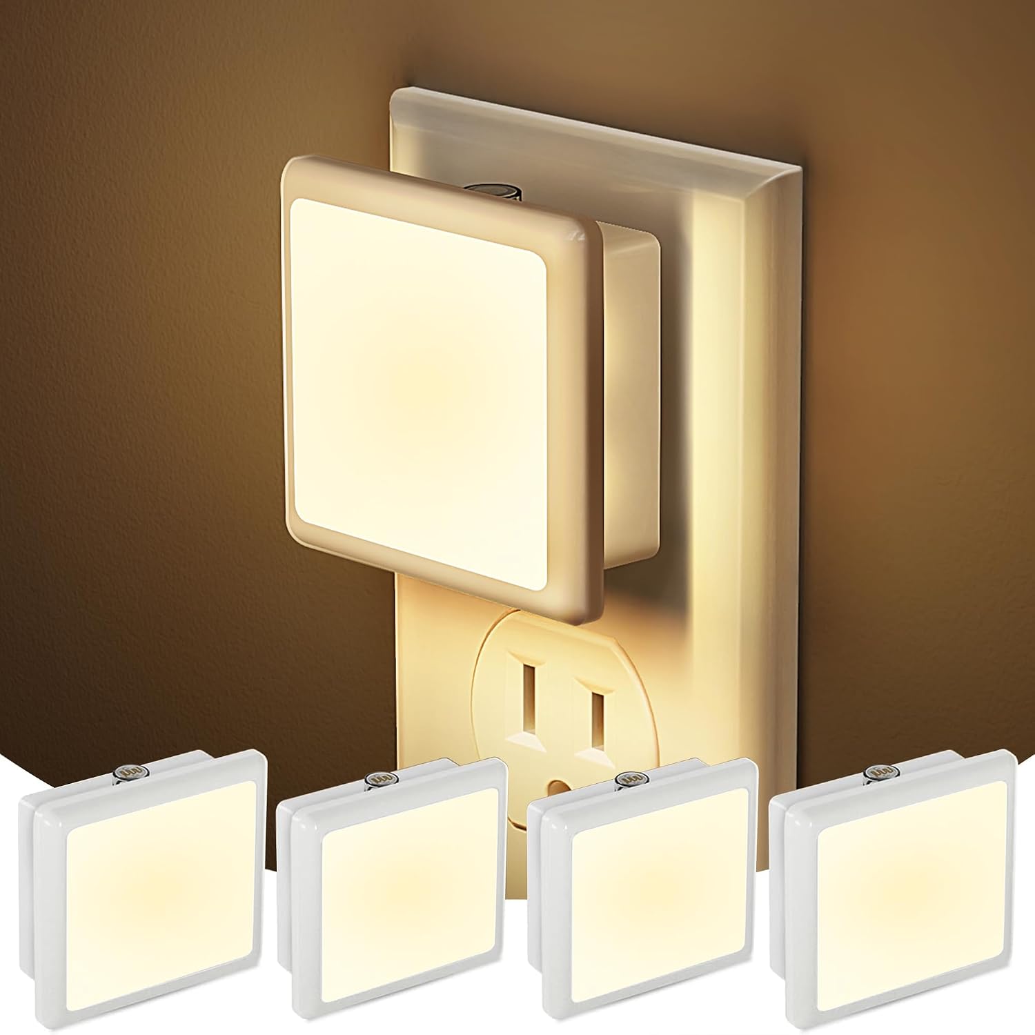 Detalle de JandCase C-GY005-02-4 Night Lights, 4-Pack, 3000K Auto Sensor