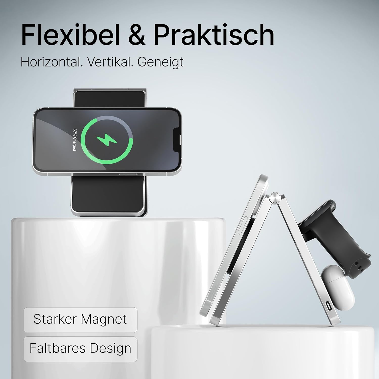 Thumbnail 3 de TEGLER 3-in-1 MagSafe Ladestation für iPhone, Apple Watch & AirPods 15 W