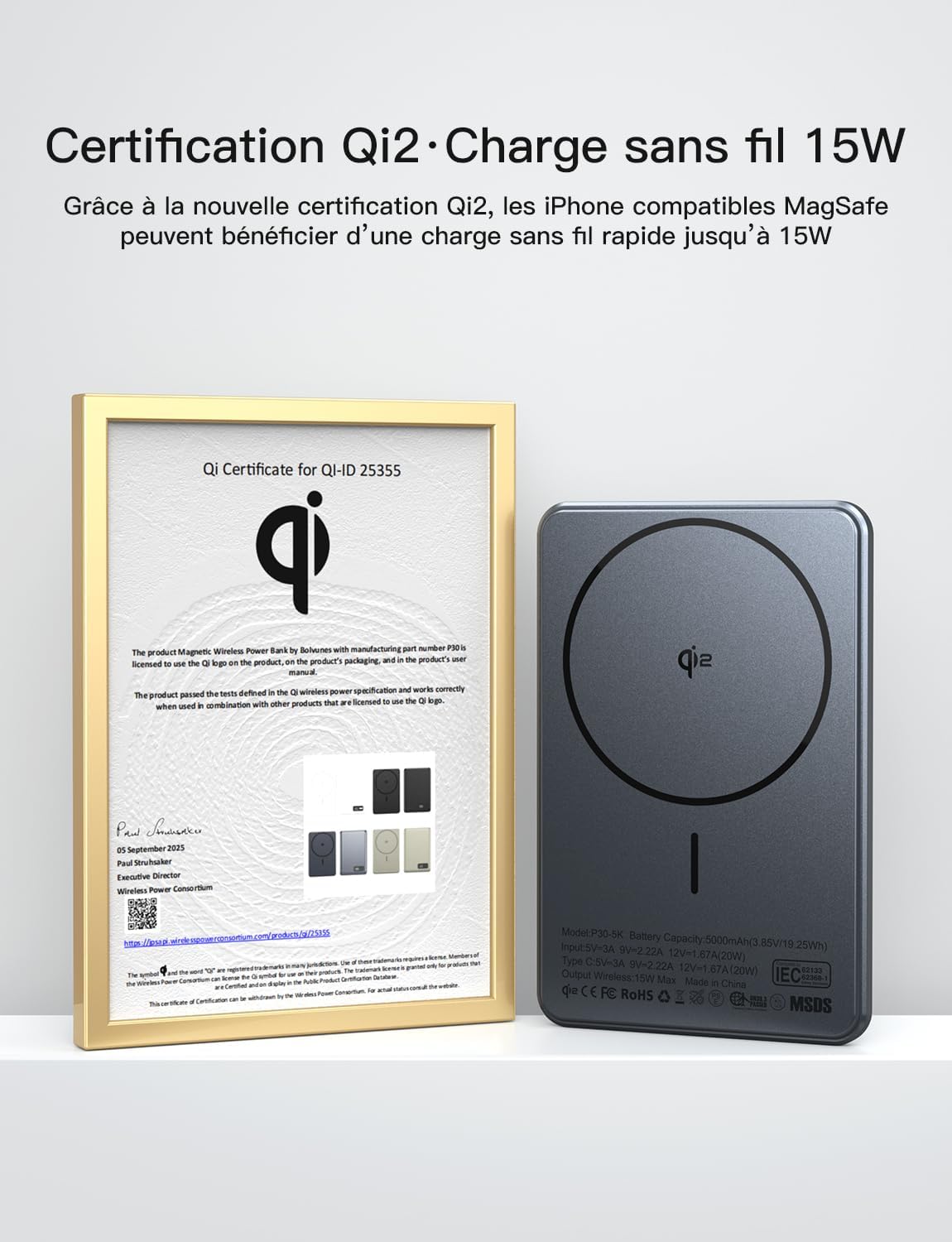 Thumbnail 1 de Batterie Externe MagSafe 5000mAh pour iPhone