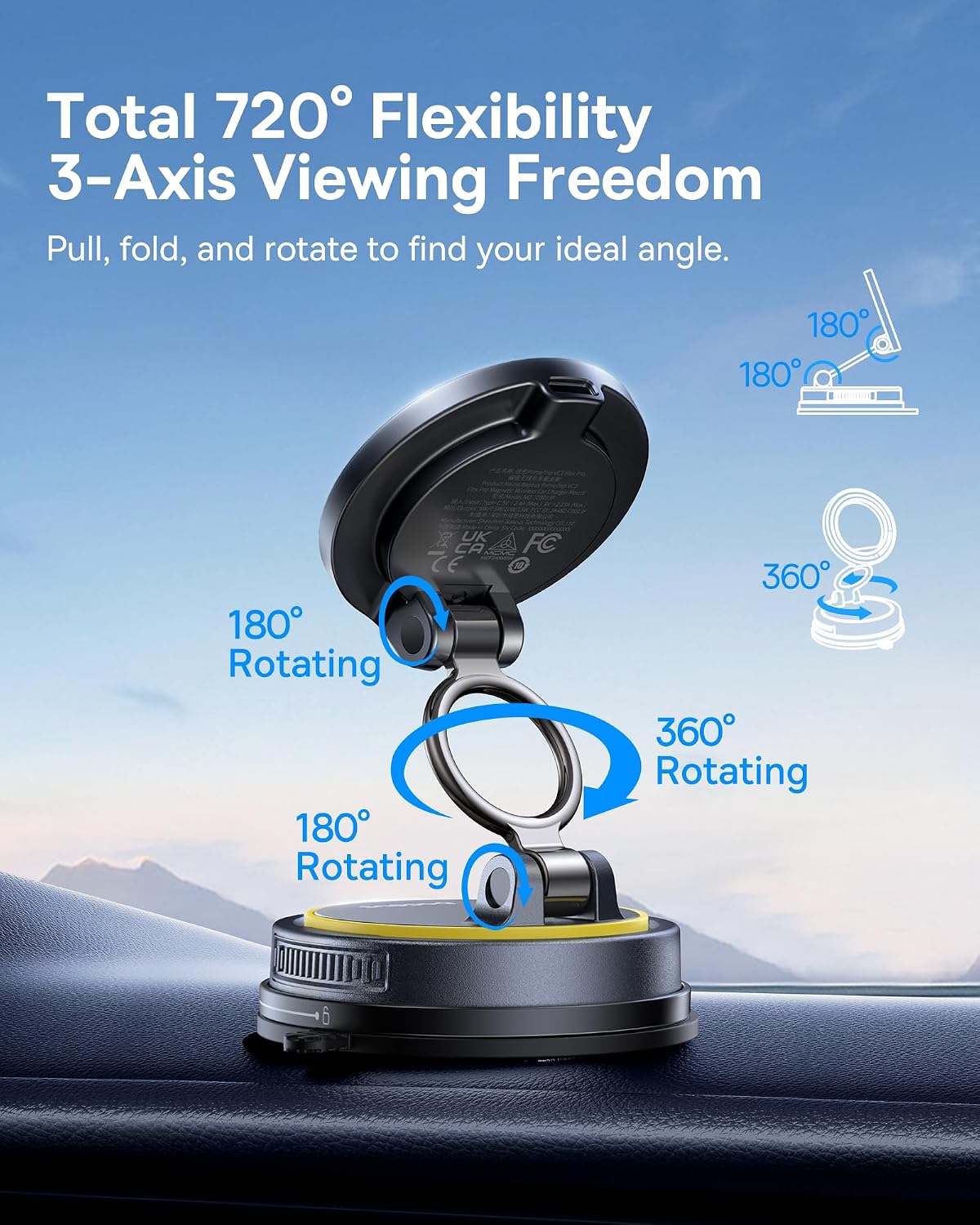 Thumbnail 6 de Baseus Vacuum 15W MagSafe Car Mount Charger