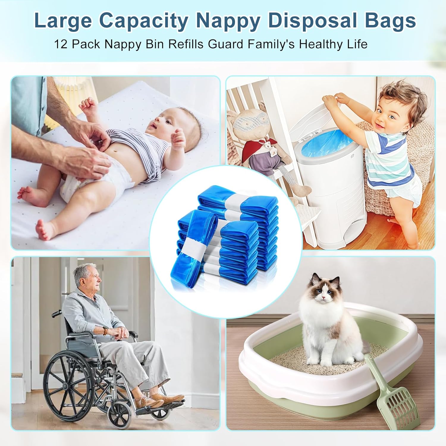 Thumbnail 4 de vacvad 4.5m Nappy Bin Refills 12-pack