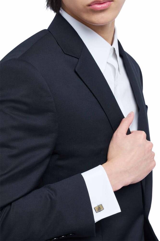 Detalle 2 de Emporio Armani Herren Manschettenknöpfe aus Edelstahl – zweifarbig, matt