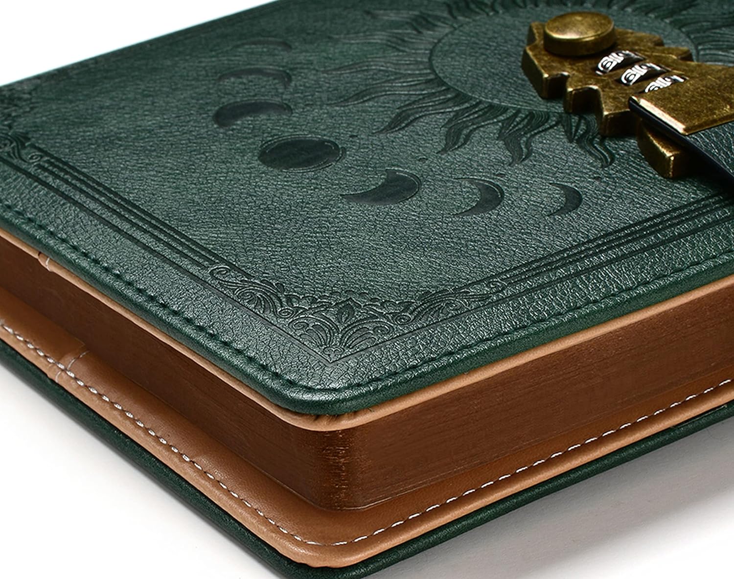 Detalle 2 de ZXHQ Lock Journal with Pen, A5 Refillable Diary, Combination Lock, 100 GSM Paper