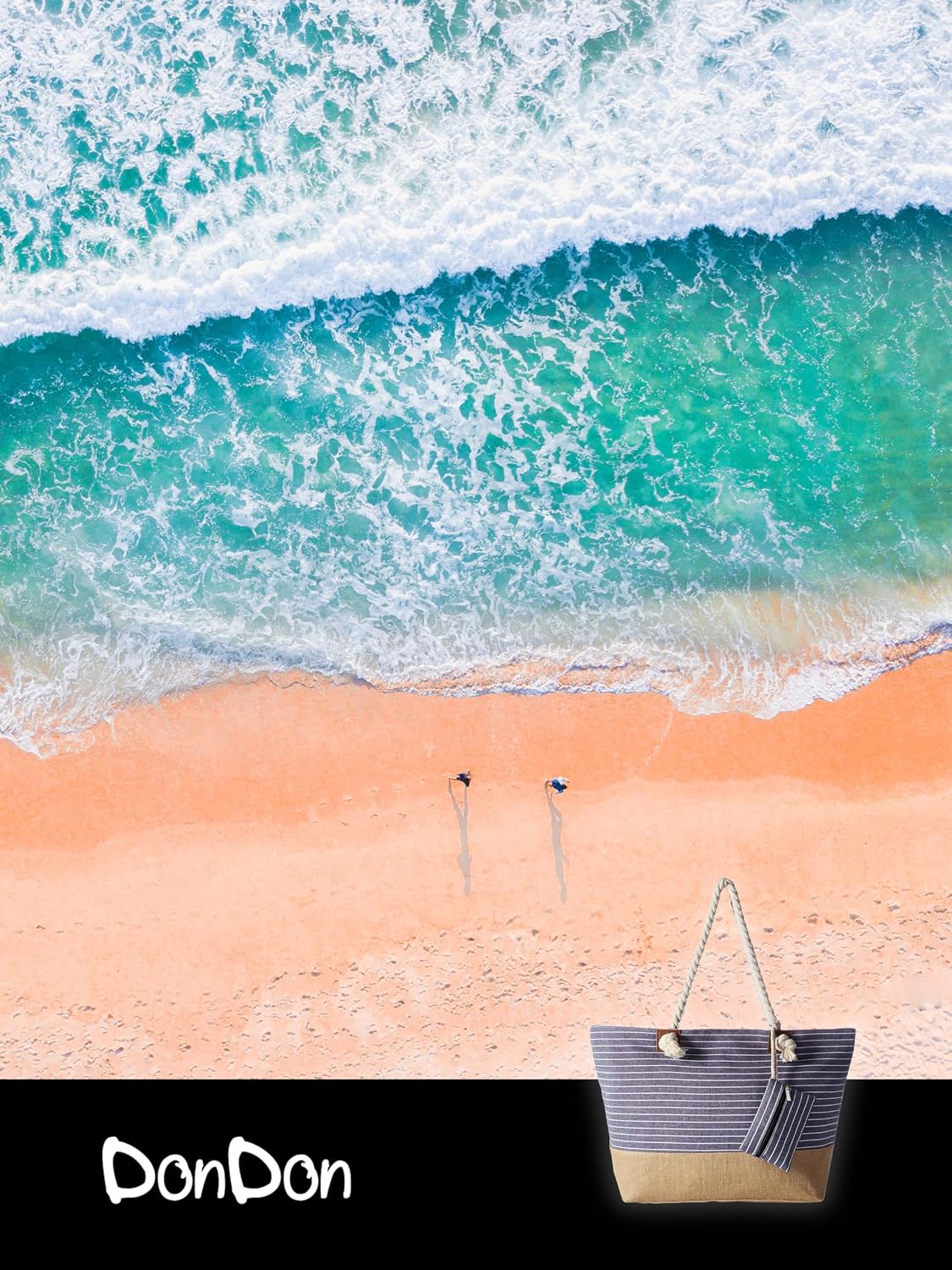 Thumbnail 5 de DonDon Grande borsa da spiaggia idrorepellente 18 cm