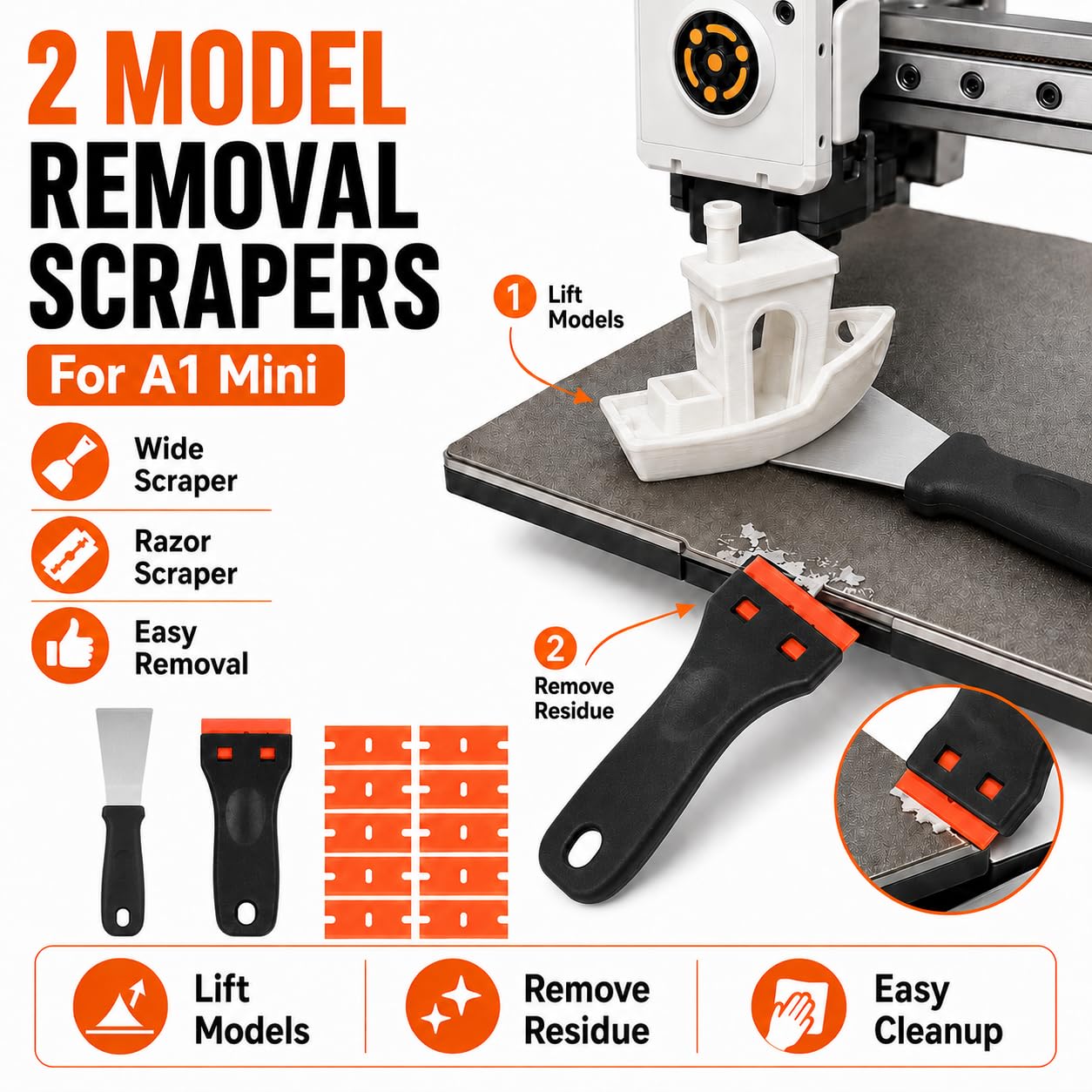 Thumbnail 6 de Bambu Lab A1 Mini対応 3Dプリンター用メンテナンスキット、PTFEチューブ・ノズル清掃工具付き