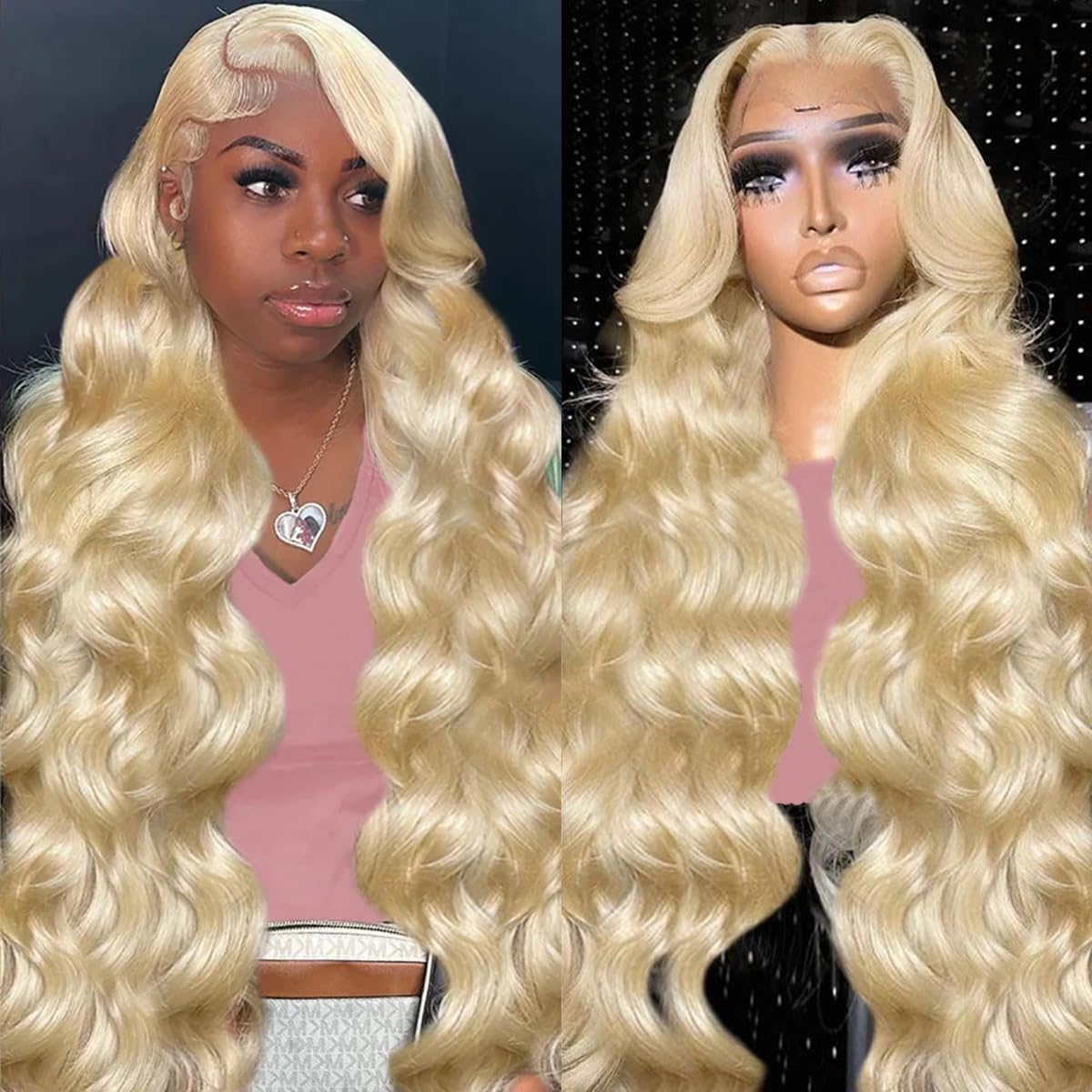 Thumbnail 6 de Jewhaut 613 13x6 Lace Front Wig Human Hair 28 Inch Body Wave Blonde 613 HD Transparent Lace Frontal Wig