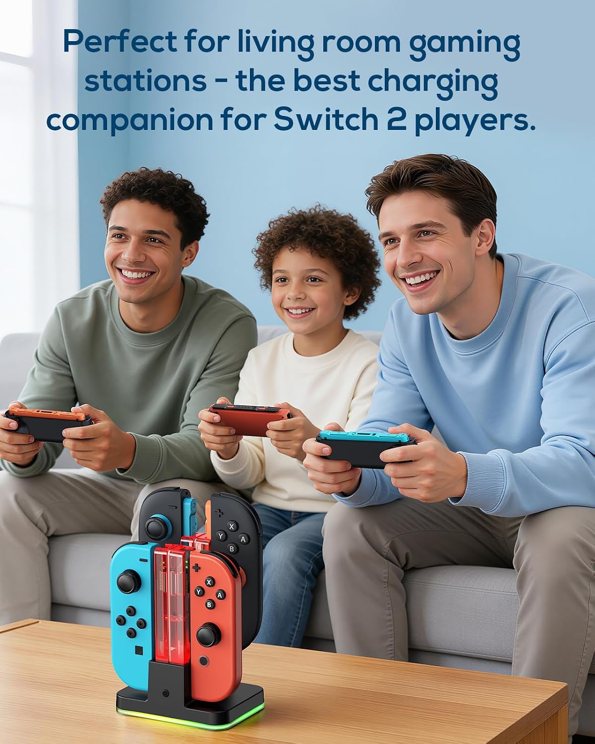 Thumbnail 6 de FYOUNG NTT44 Switch 2/1 Controller Charging Dock, 8-in-1 with LED Indicators
