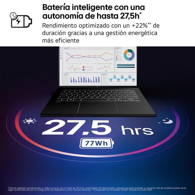 Detalle 2 de LG Gram 16Z90S 16" con Intel Core Ultra 7 155H, 32 GB RAM, 512 GB SSD y Arc Graphics — sin sistema operativo