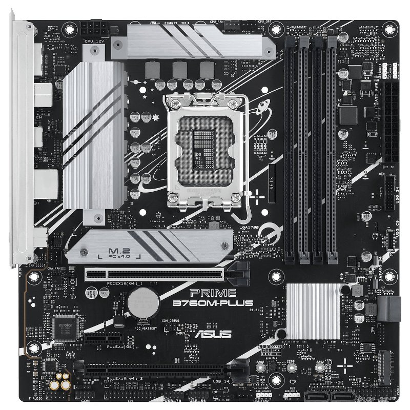 Detalle 2 de ASUS PRIME B760M-PLUS: placa base compacta para Intel de 13./14. generación